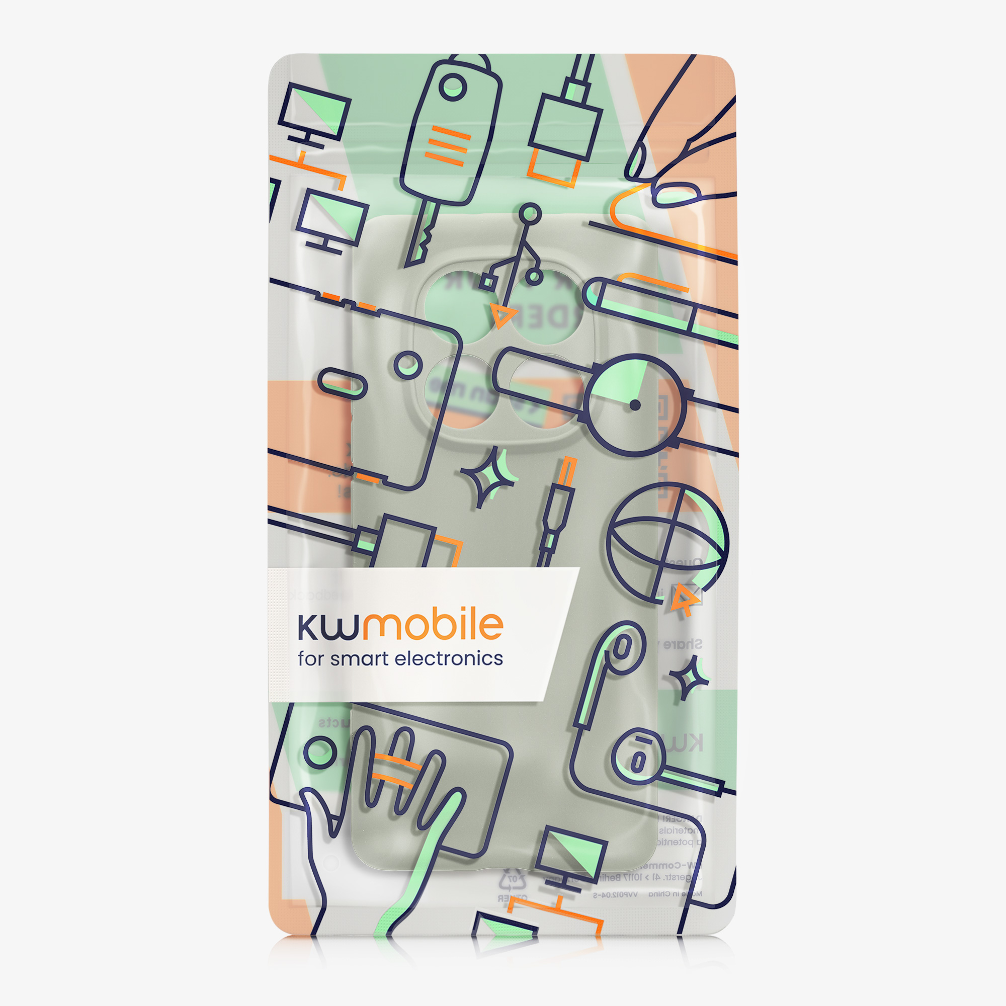 Kryt Xiaomi Redmi Note 14 Pro 5G silikonový TPU šedozelená kwmobile
