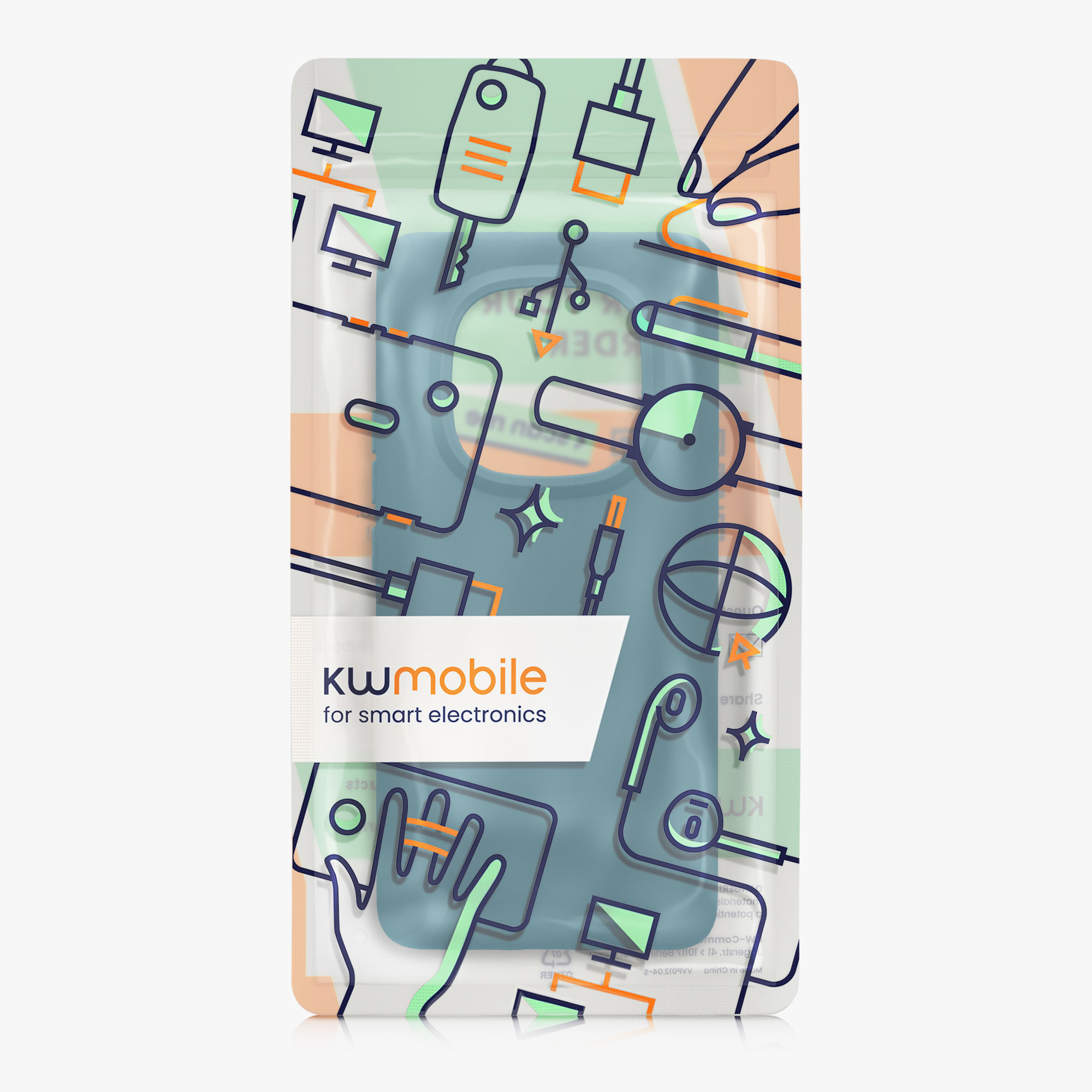Kryt Xiaomi Redmi Note 14 Pro 5G silikonový TPU modrozelená matná kwmobile
