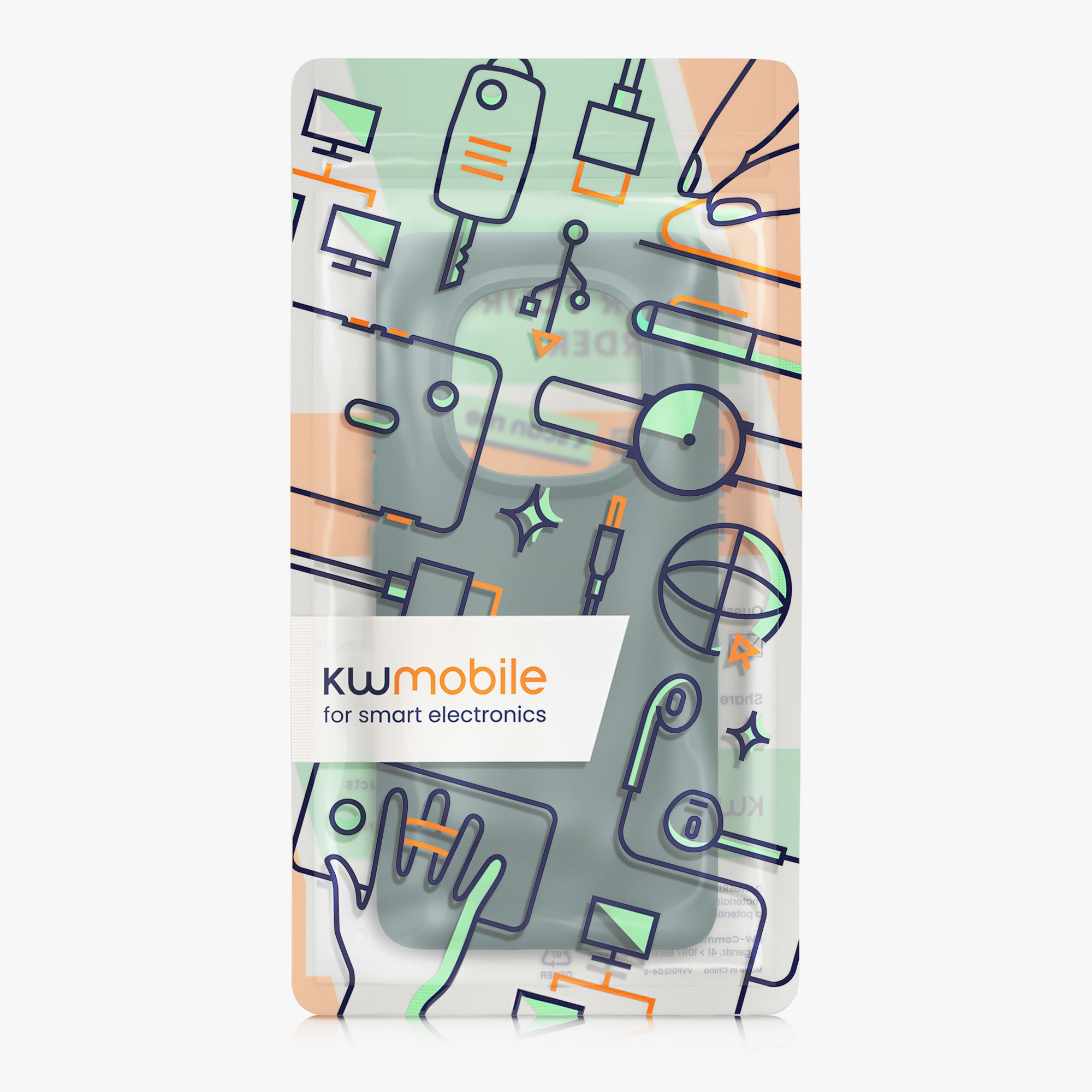 Kryt Xiaomi Redmi Note 14 Pro 5G silikonový TPU modrozelená kwmobile