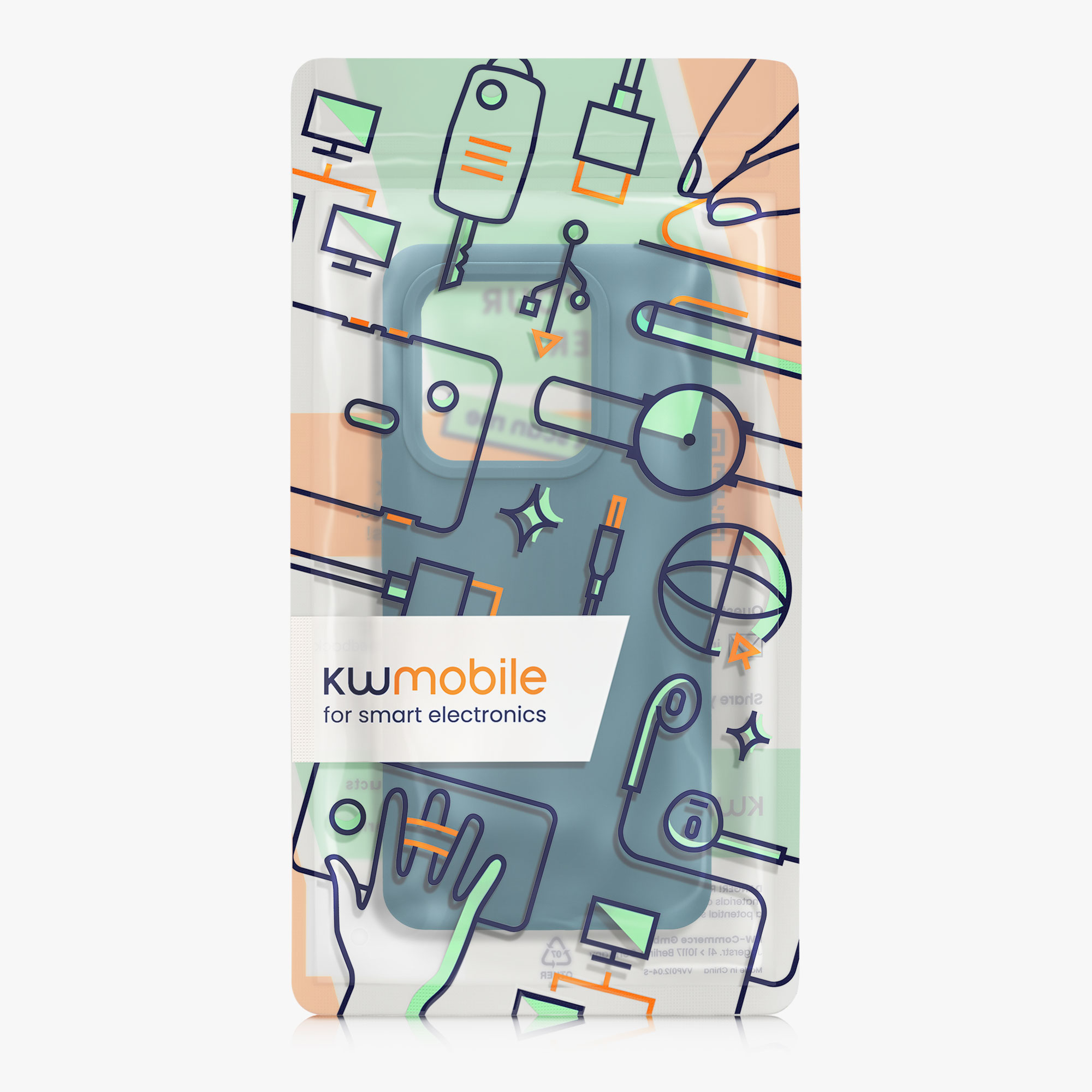 Kryt Xiaomi Redmi Note 14 5G (Not for 4G) silikonový TPU modrozelená matná kwmobile