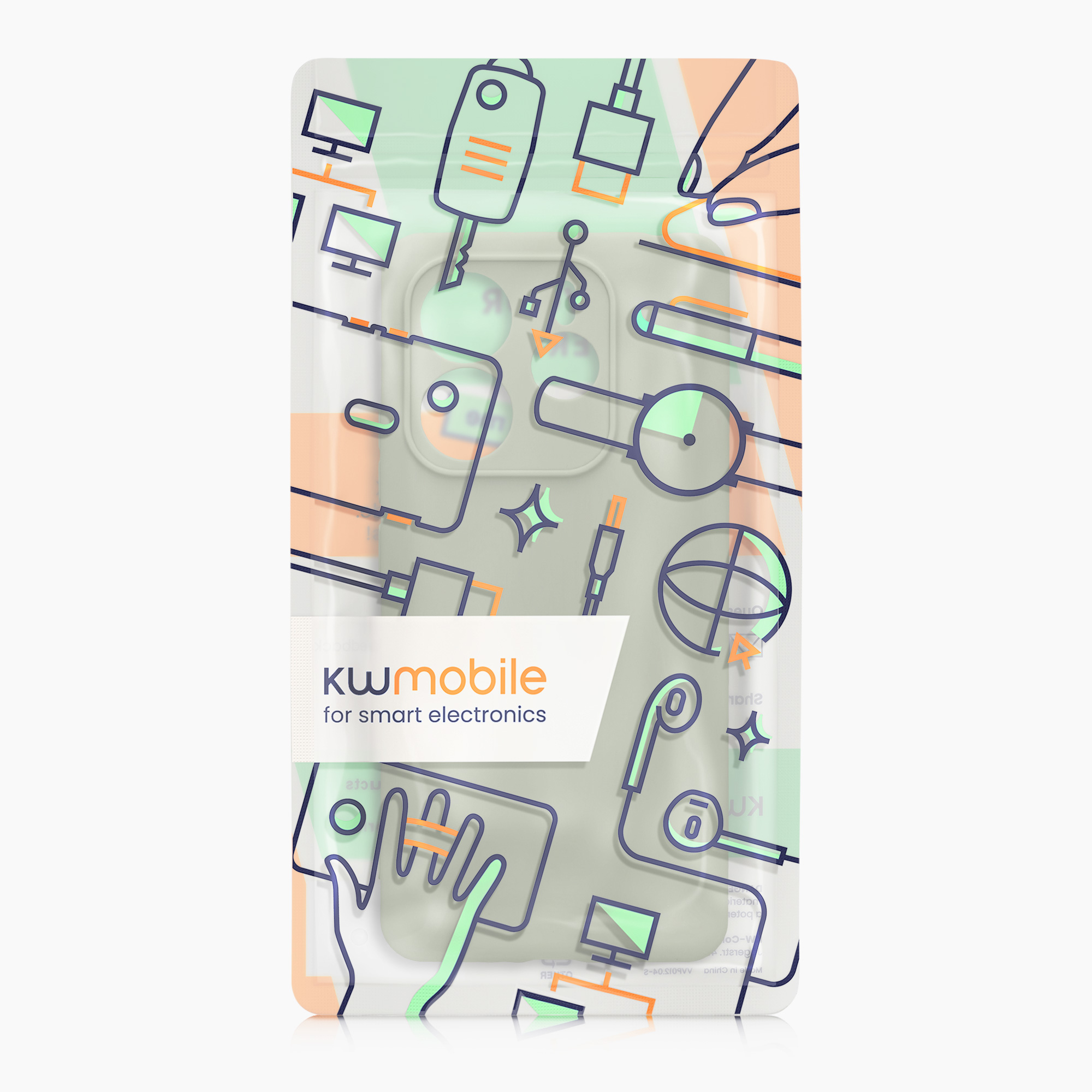 Kryt Xiaomi Redmi Note 14 5G (Not for 4G) silikonový TPU šedozelená kwmobile