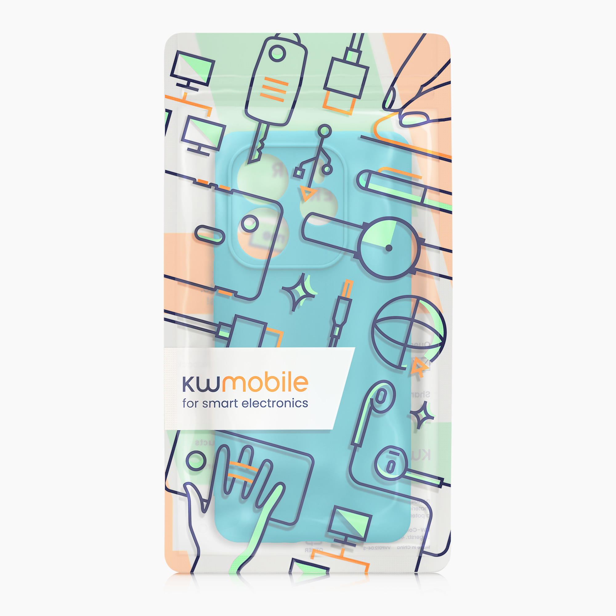 Kryt Xiaomi Redmi Note 14 5G (Not for 4G) silikonový TPU modrozelená matná kwmobile