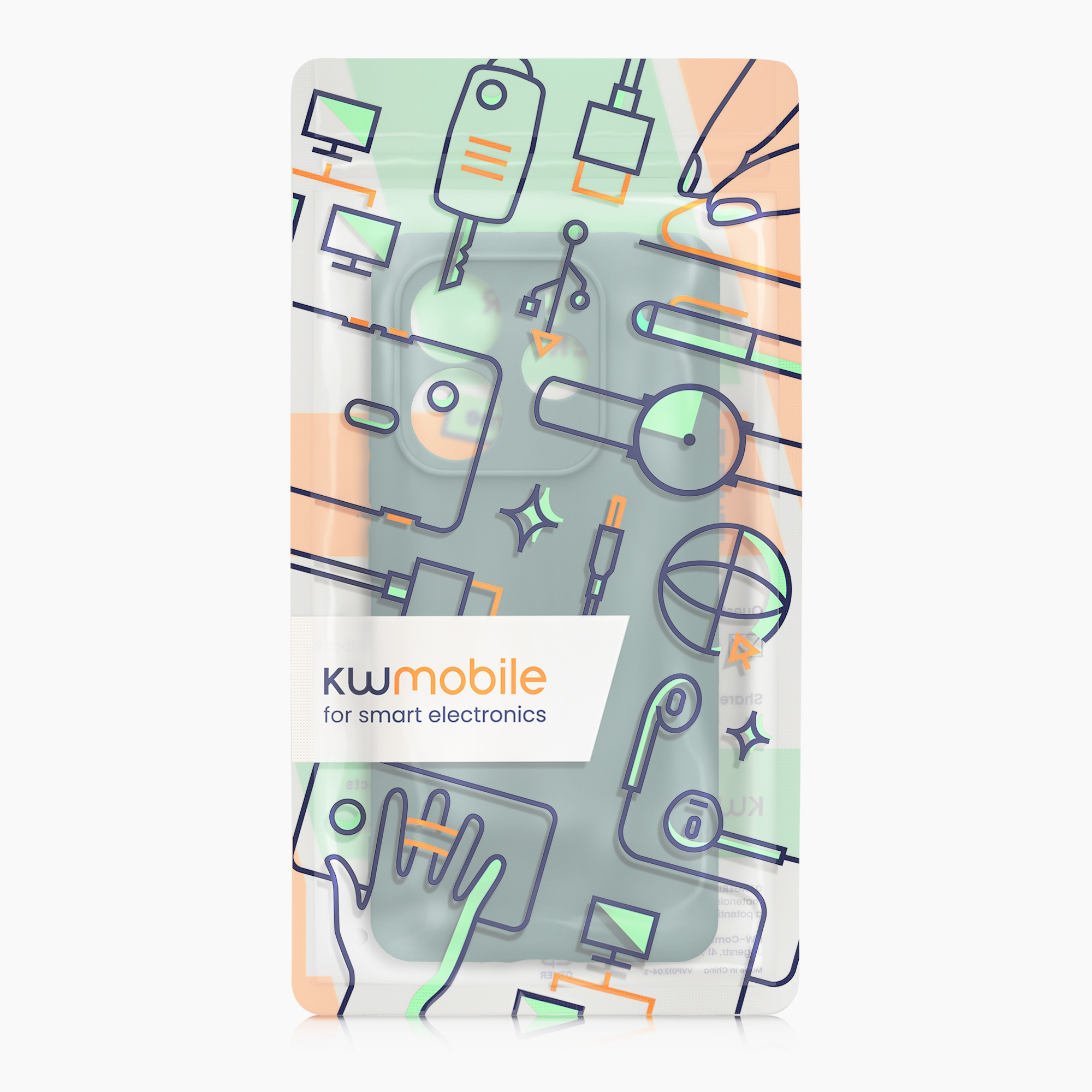 Kryt Xiaomi Redmi Note 14 5G (Not for 4G) silikonový TPU modrozelená kwmobile
