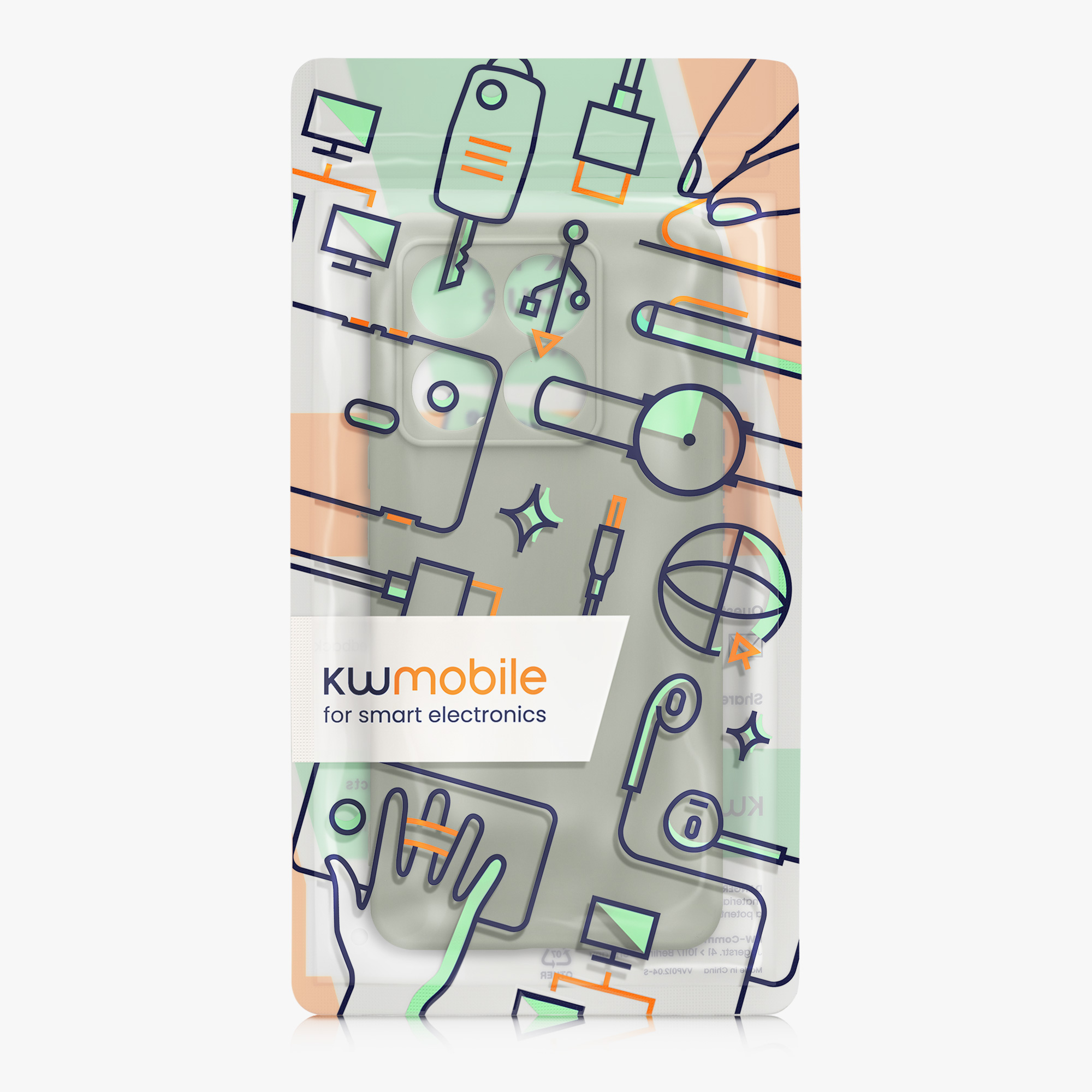 Kryt na mobil Xiaomi 14T kwmobile Soft Matte šedozelená