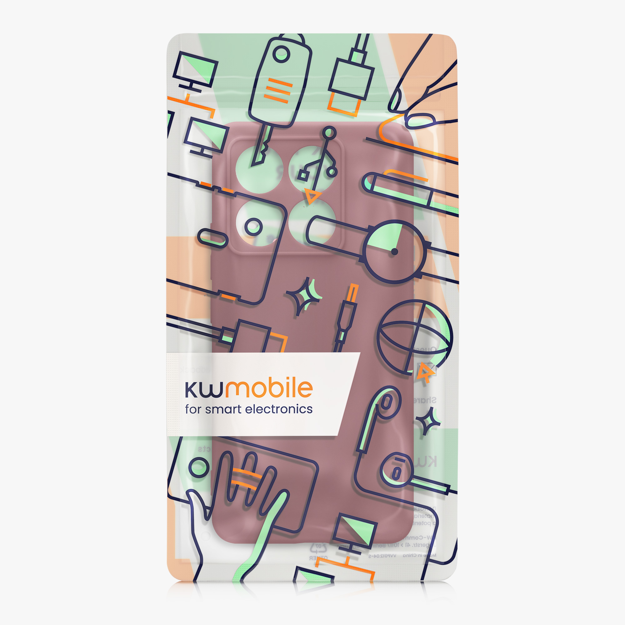 Kryt na mobil Xiaomi 14T kwmobile Soft Matte vínově fialová