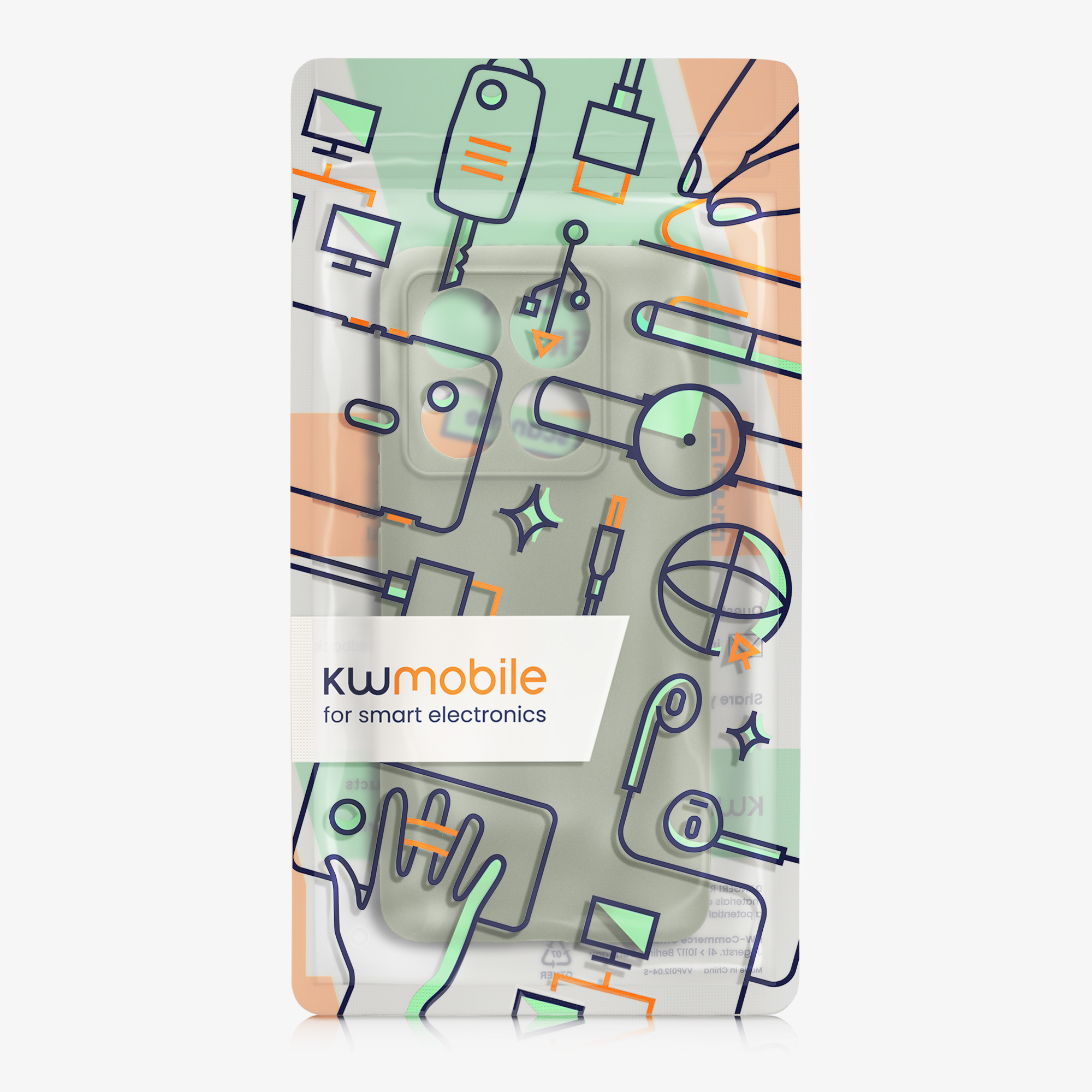 Kryt na mobil Xiaomi 14T Pro kwmobile Soft Matte šedozelená