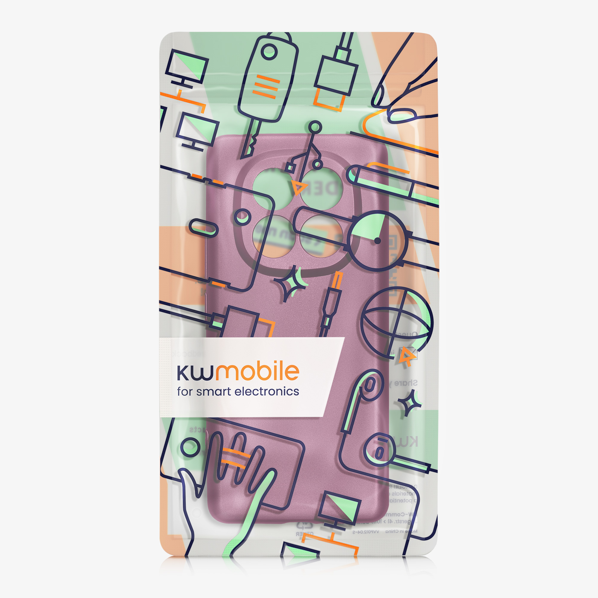 Kryt Xiaomi Redmi Note 14 Pro+ 5G metalický TPU levandulová kwmobile