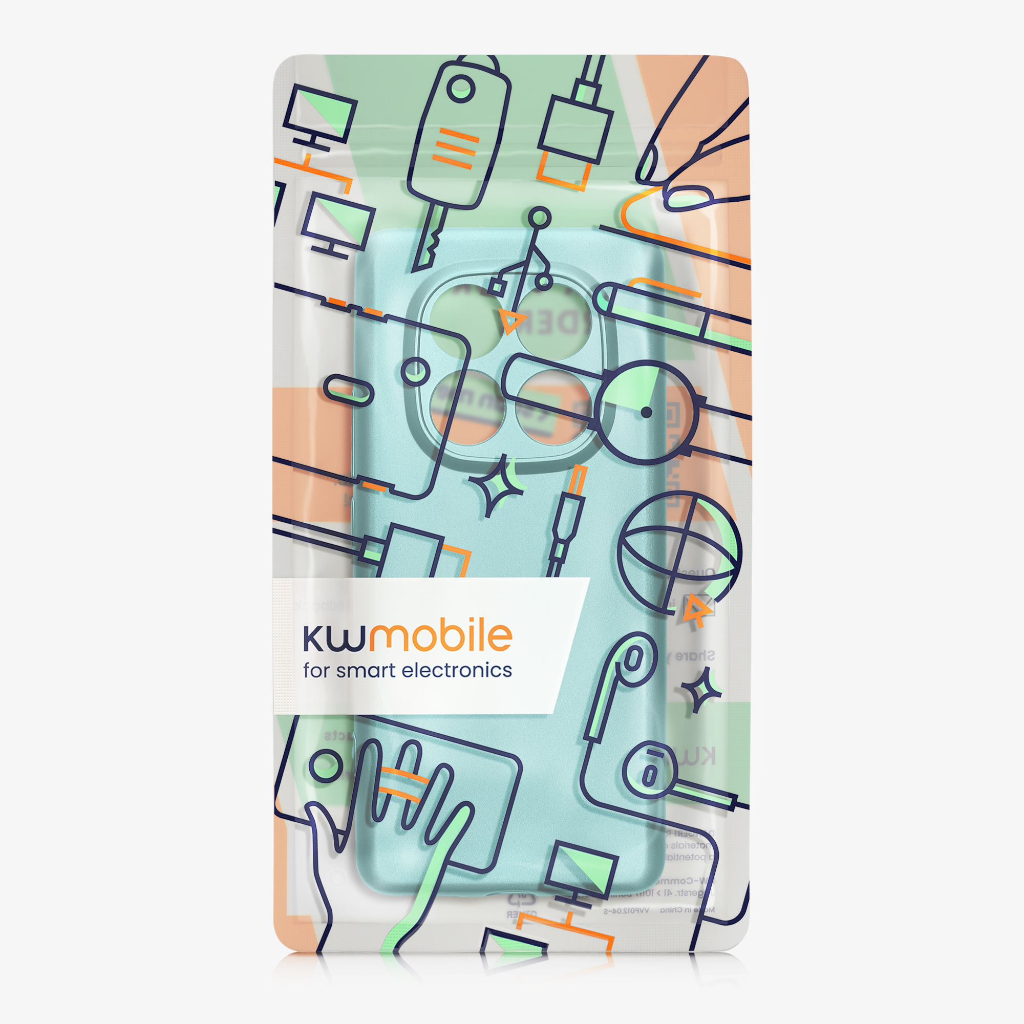 Kryt Xiaomi Redmi Note 14 Pro 5G metalický TPU zelená kwmobile
