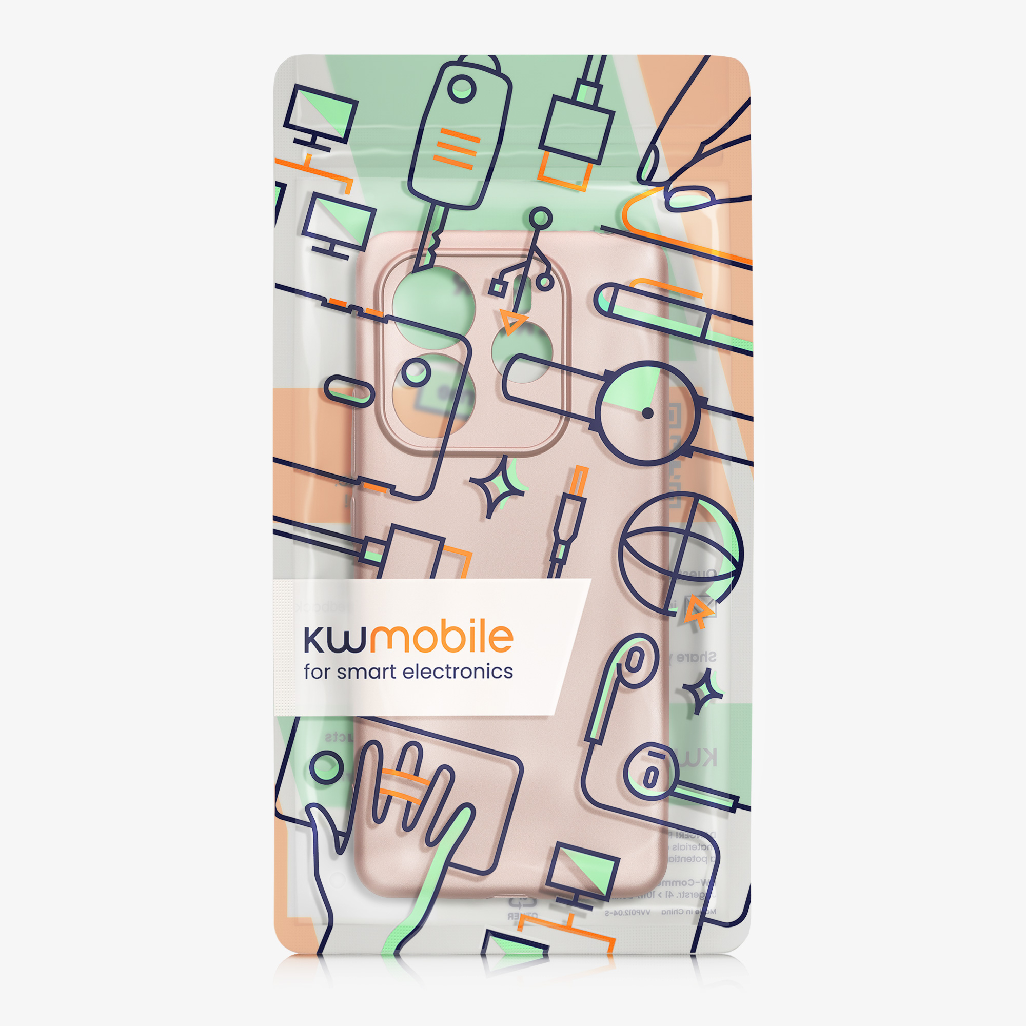 Kryt Xiaomi Redmi Note 14 5G (Not for 4G) metalický TPU metalická růžovo-zlatá kwmobile