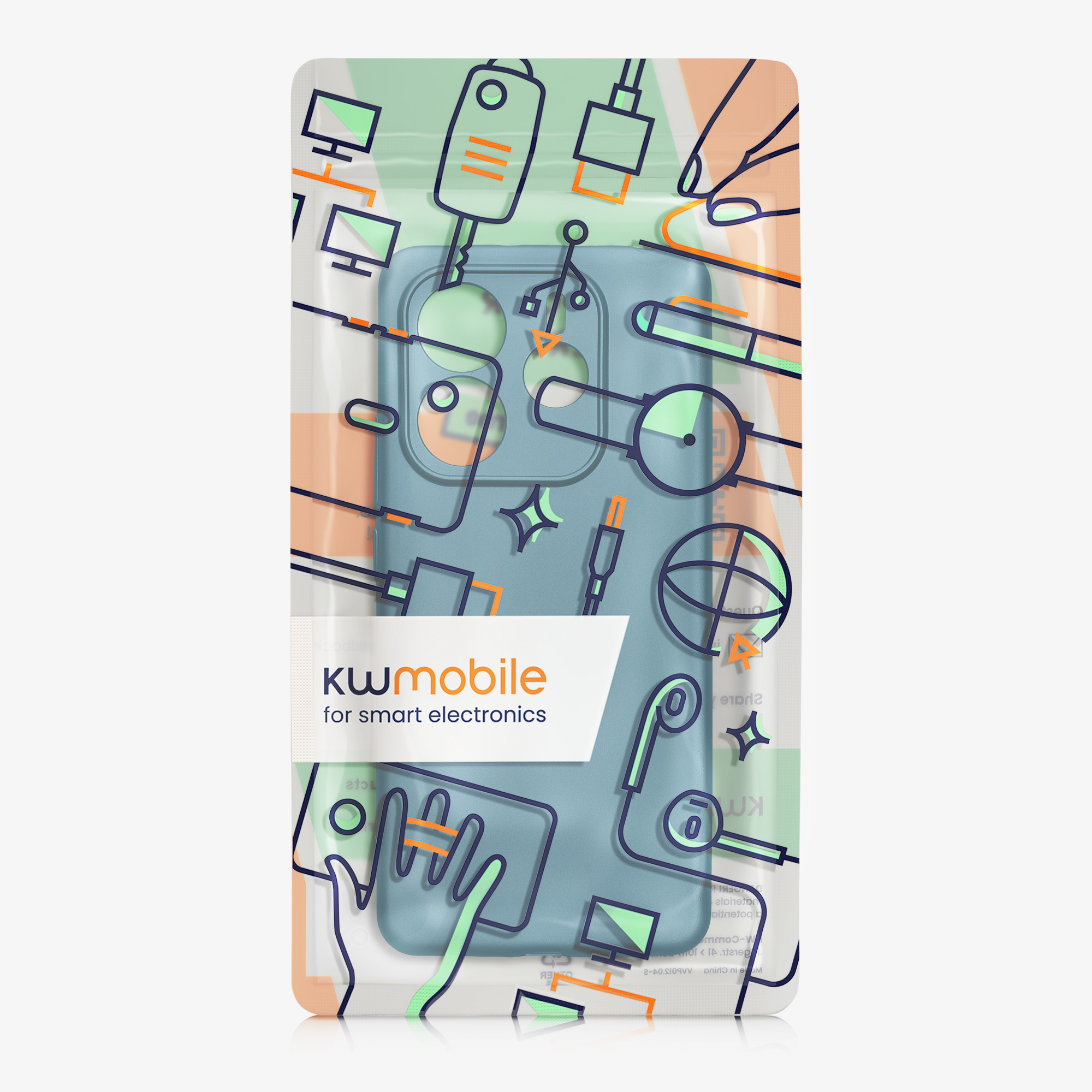 Kryt Xiaomi Redmi Note 14 5G (Not for 4G) metalický TPU metalická karibská modrá kwmobile