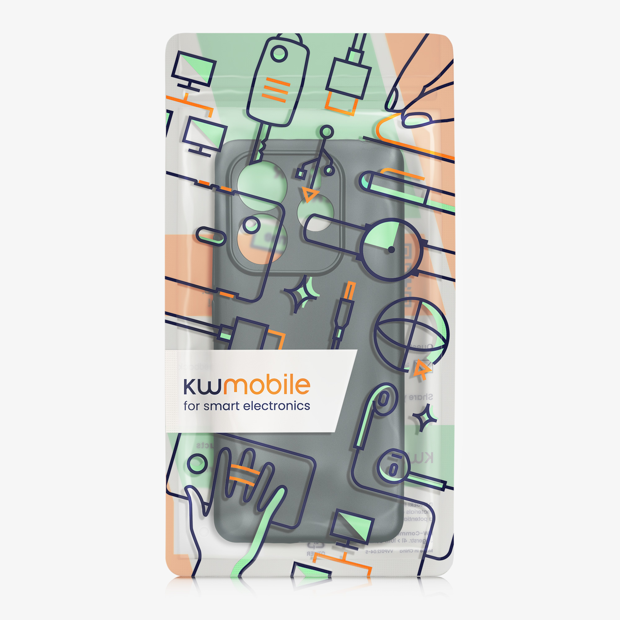 Kryt Xiaomi Redmi Note 14 5G (Not for 4G) metalický TPU metalická modrozelená kwmobile