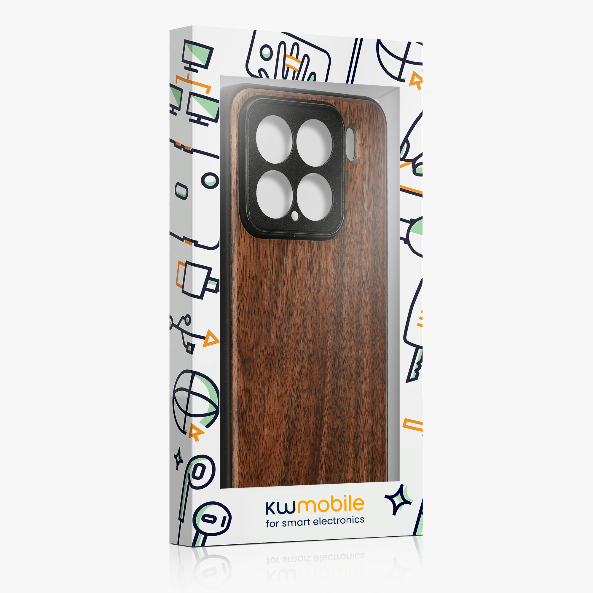 Kryt na mobil Xiaomi 15 kwmobile dřevěný vintage hnědá / hnědá