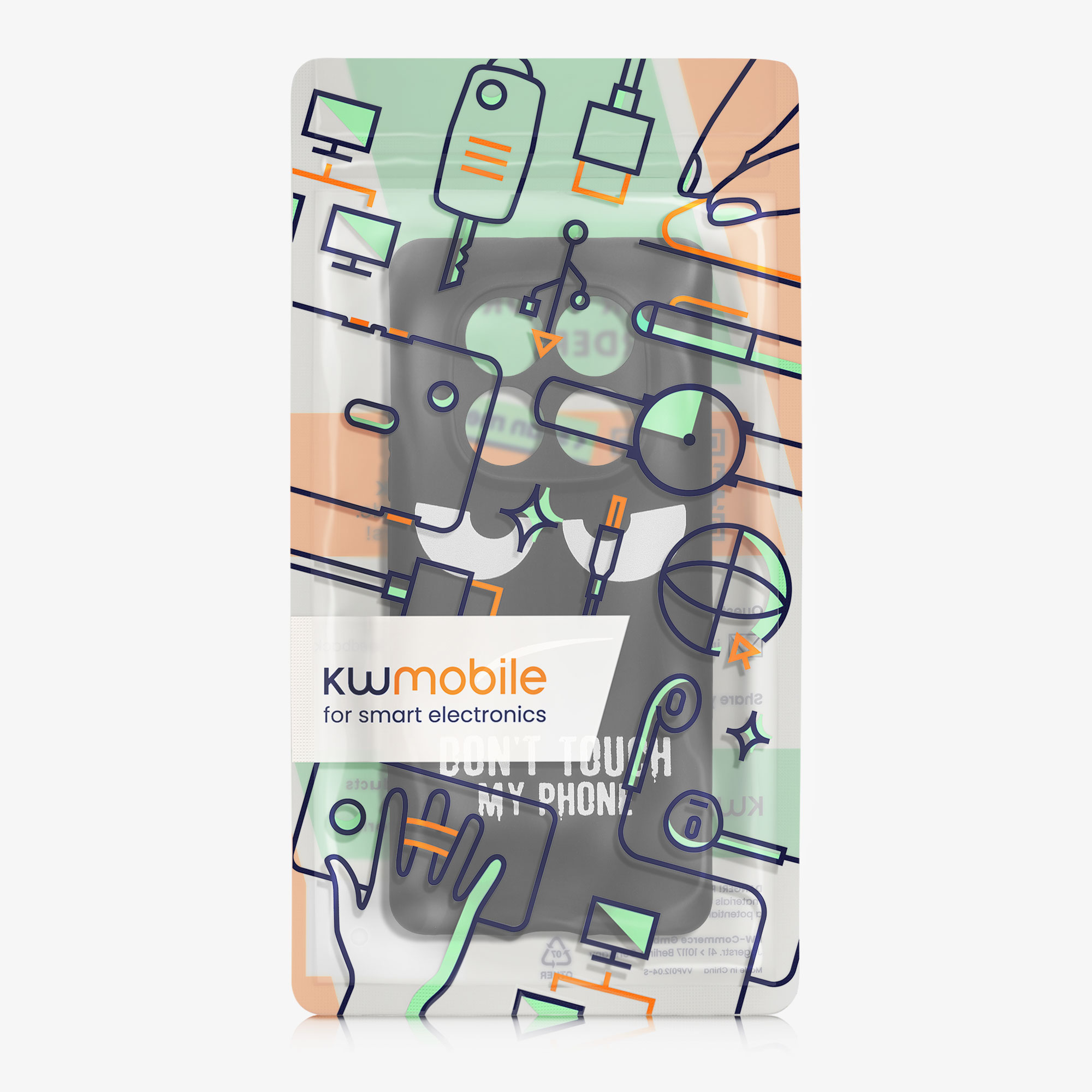 Kryt Xiaomi Redmi Note 14 Pro 5G Don't Touch TPU bílá/černá kwmobile