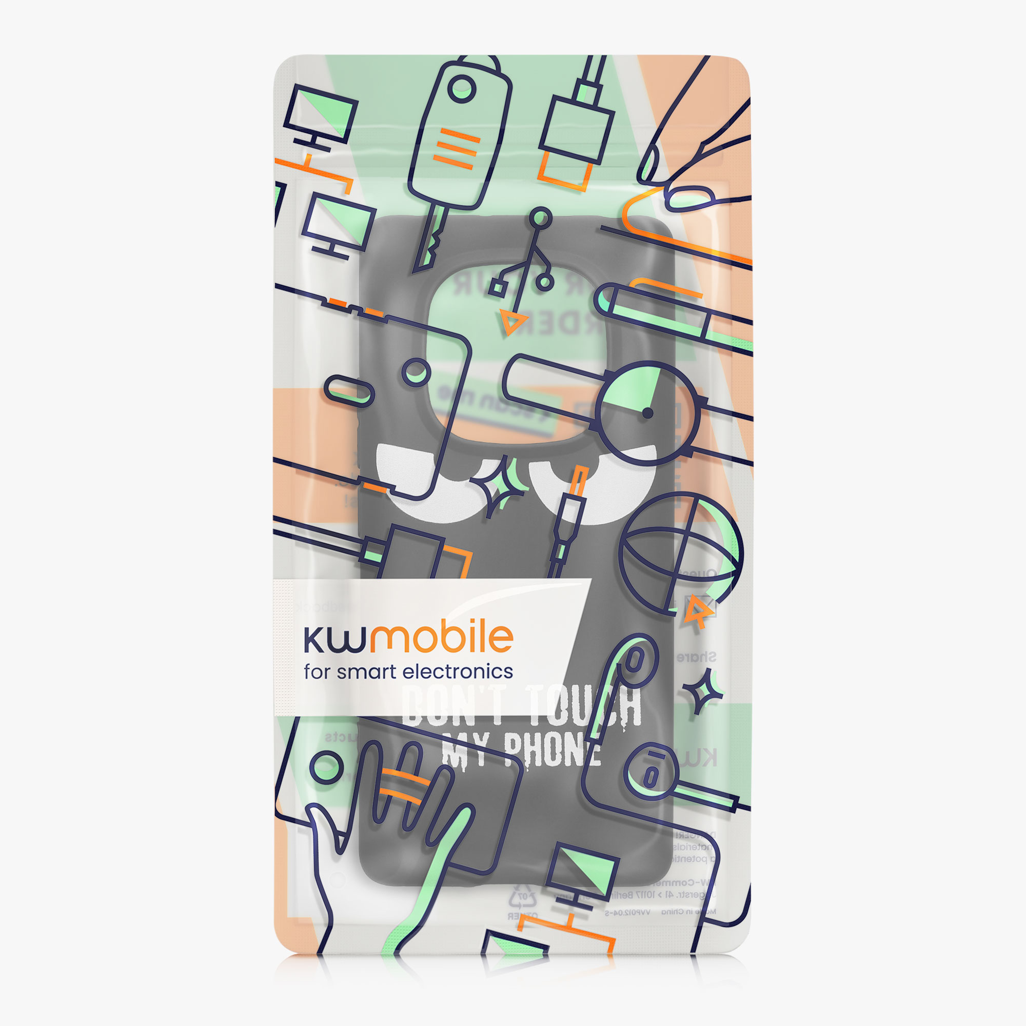 Kryt Xiaomi Redmi Note 14 Pro 4G Don't Touch TPU bílá/černá kwmobile