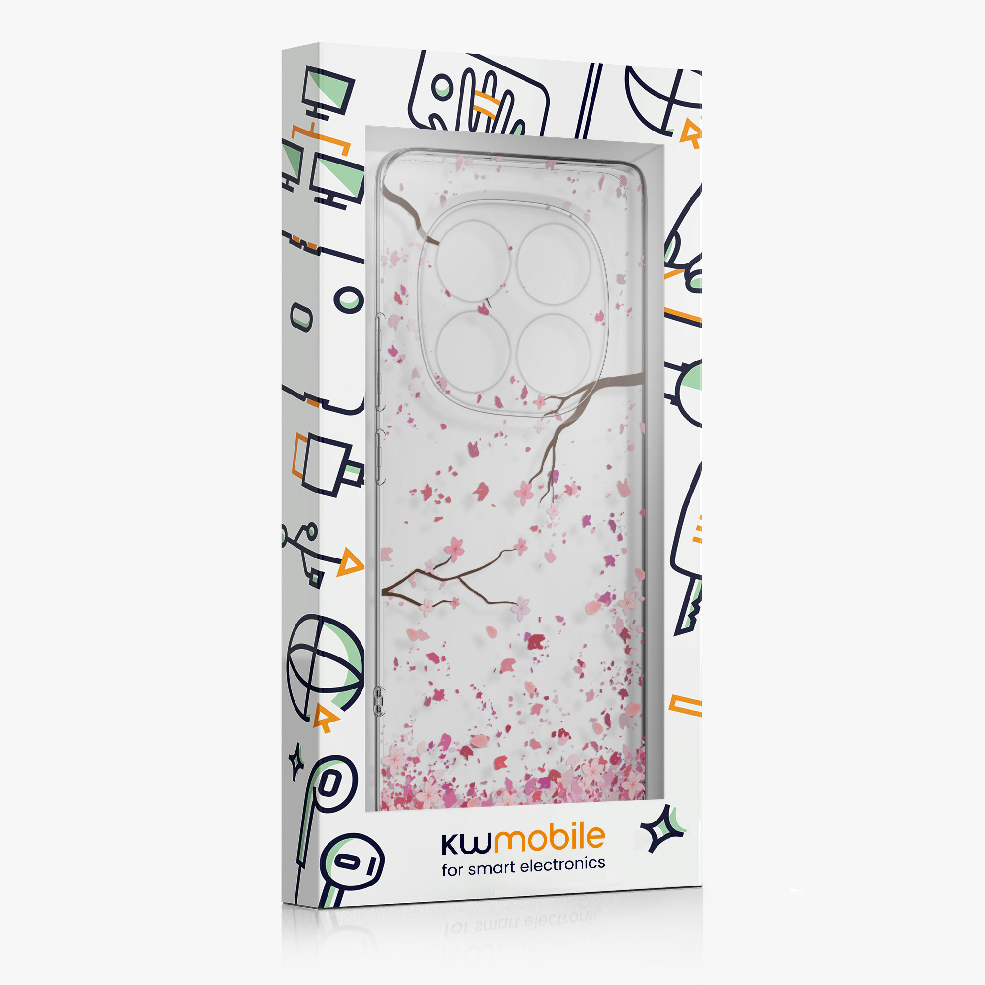 Průhledný kryt Xiaomi Redmi Note 14 Pro 5G sada ochranné sklo kwmobile