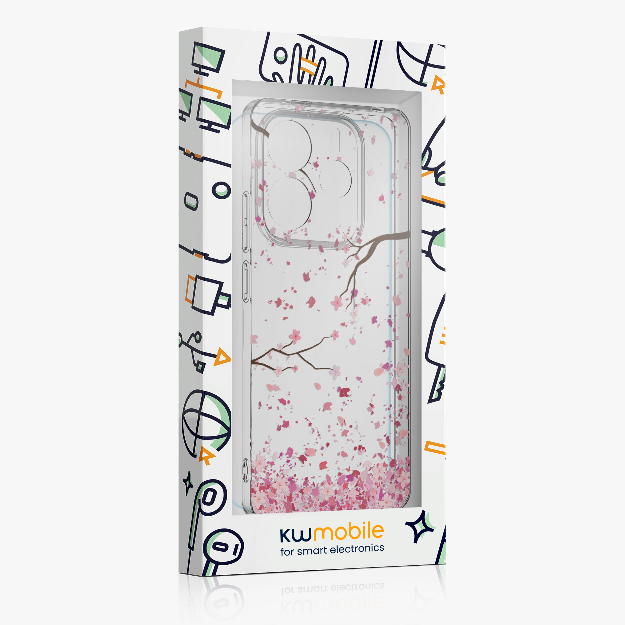 Průhledný kryt Xiaomi Redmi Note 14 5G (Not for 4G) sada ochranné sklo kwmobile