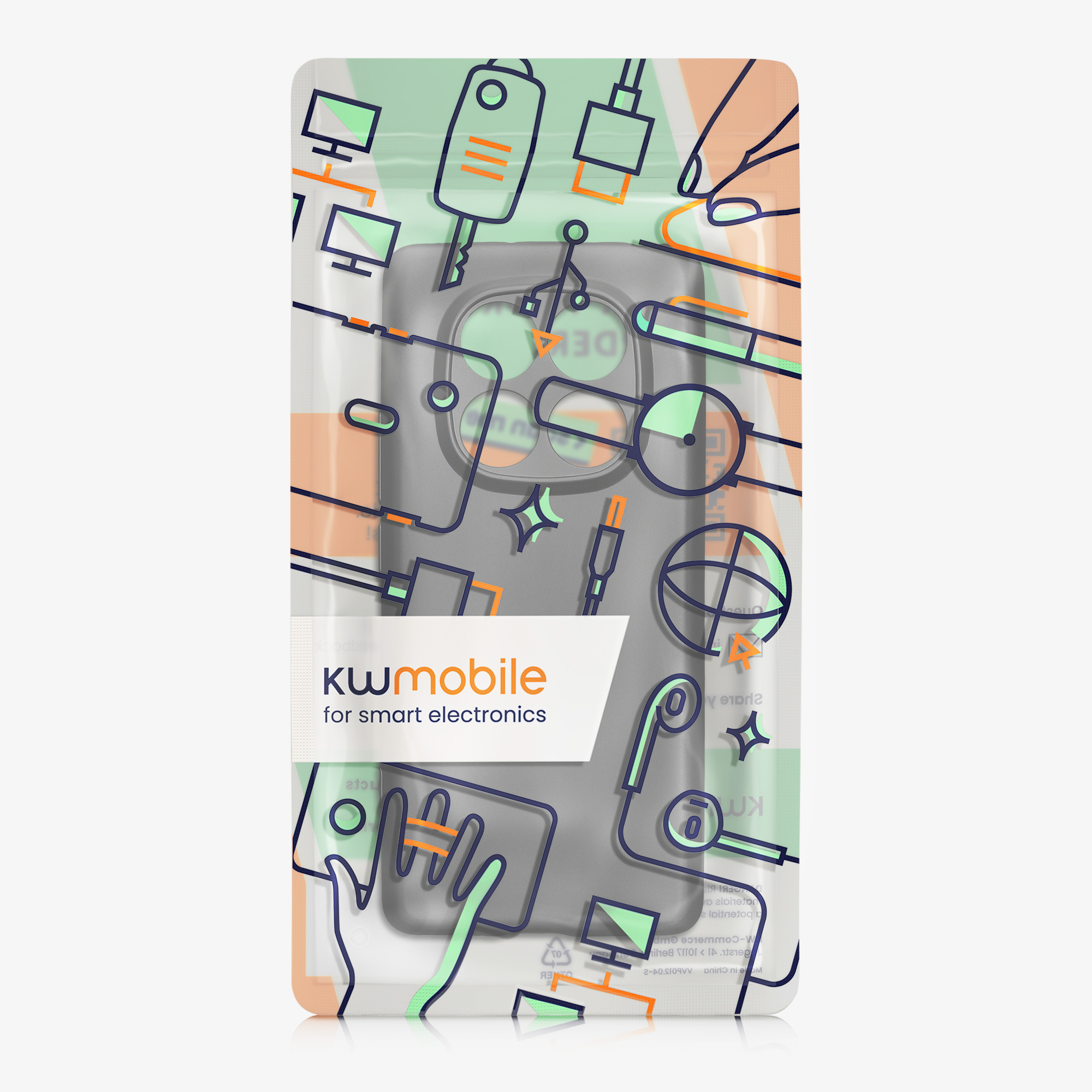 Kryt Xiaomi Redmi Note 14 Pro 4G metalický TPU šedá kwmobile