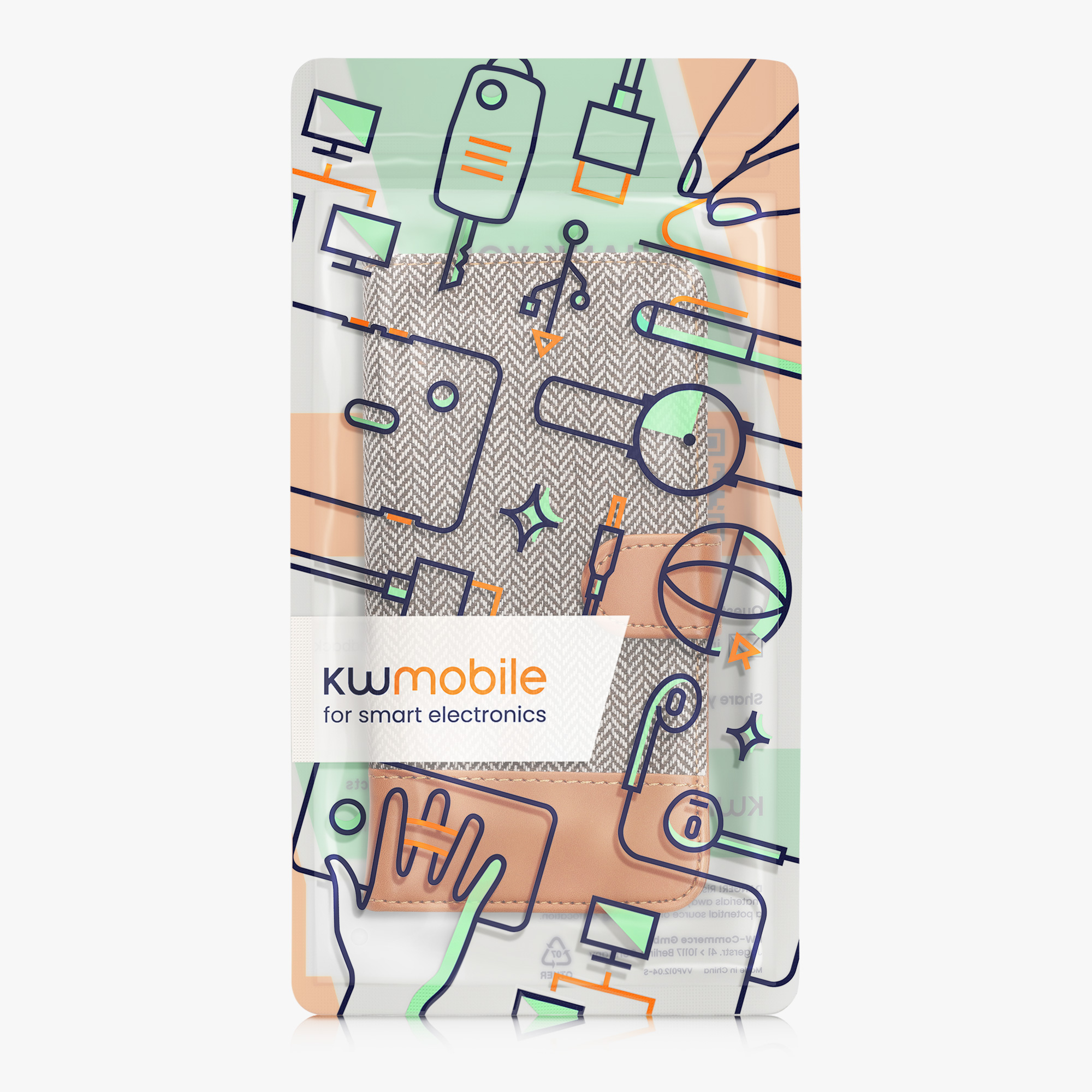 Flipové pouzdro kwmobile pro Google Pixel 9a - šedá