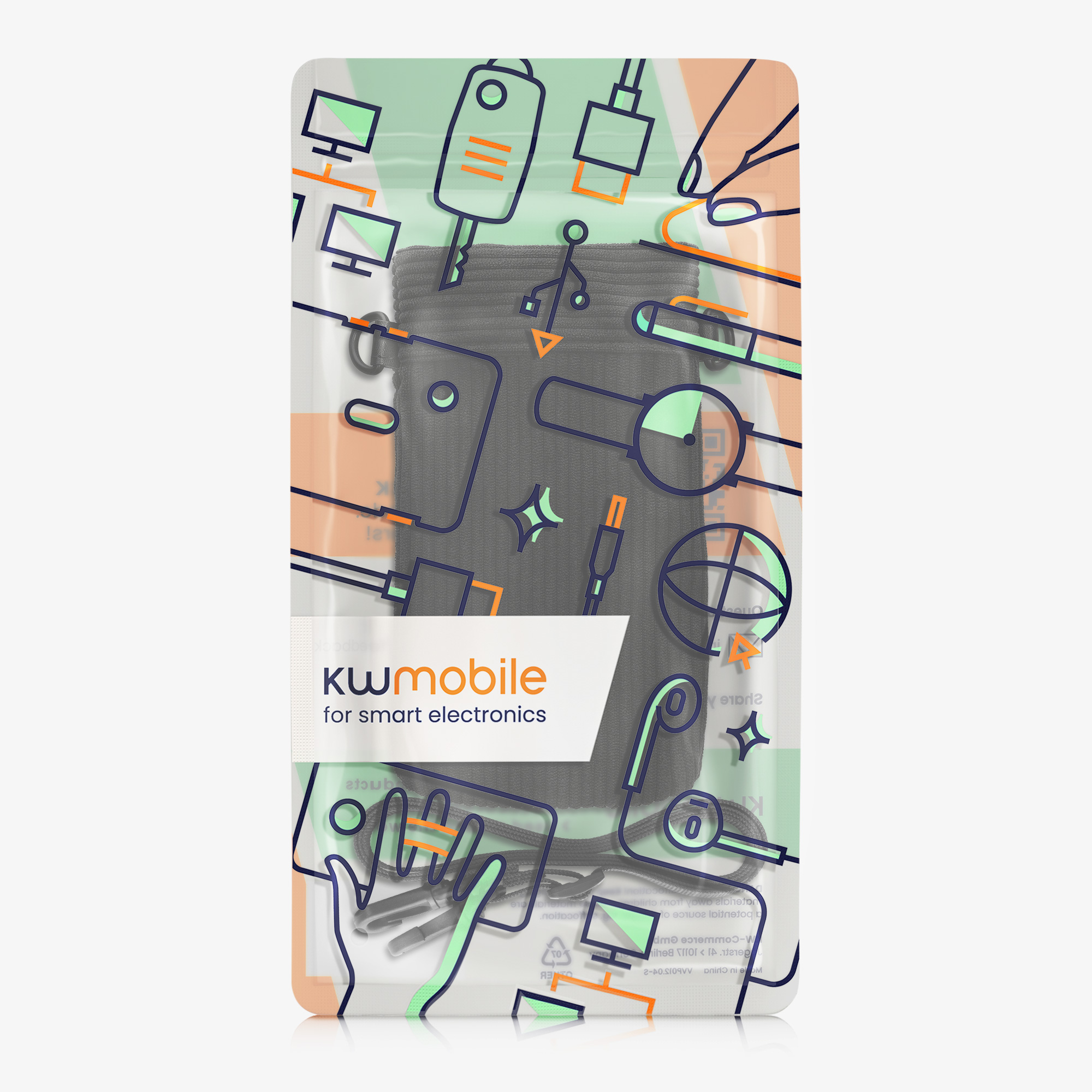 Univerzální pouzdro kwmobile na mobil - černá