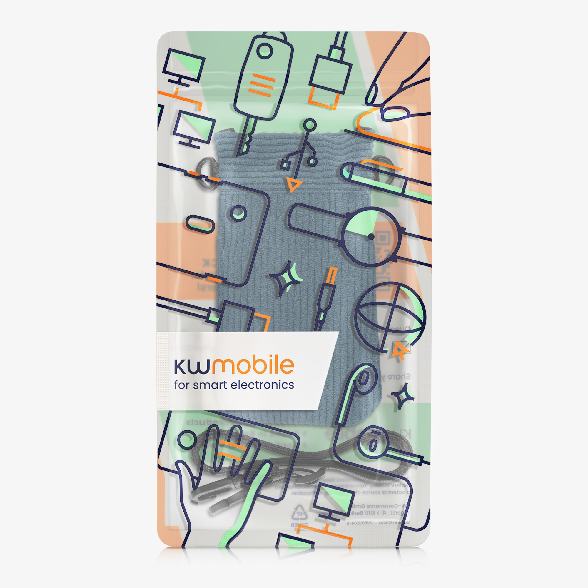 Univerzální pouzdro kwmobile na mobil - modrá