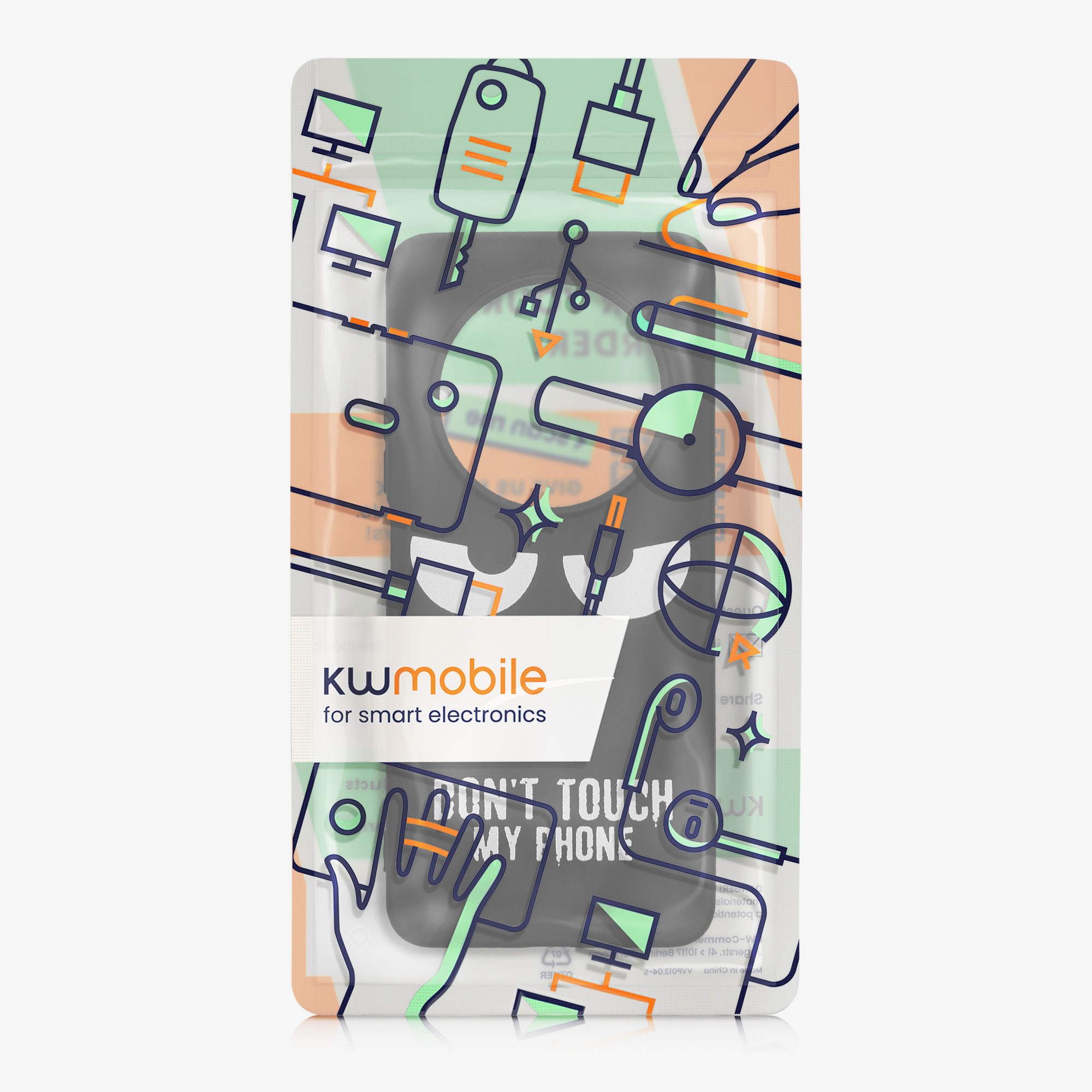 Kryt Xiaomi Redmi 14C Don't Touch TPU bílá/černá kwmobile