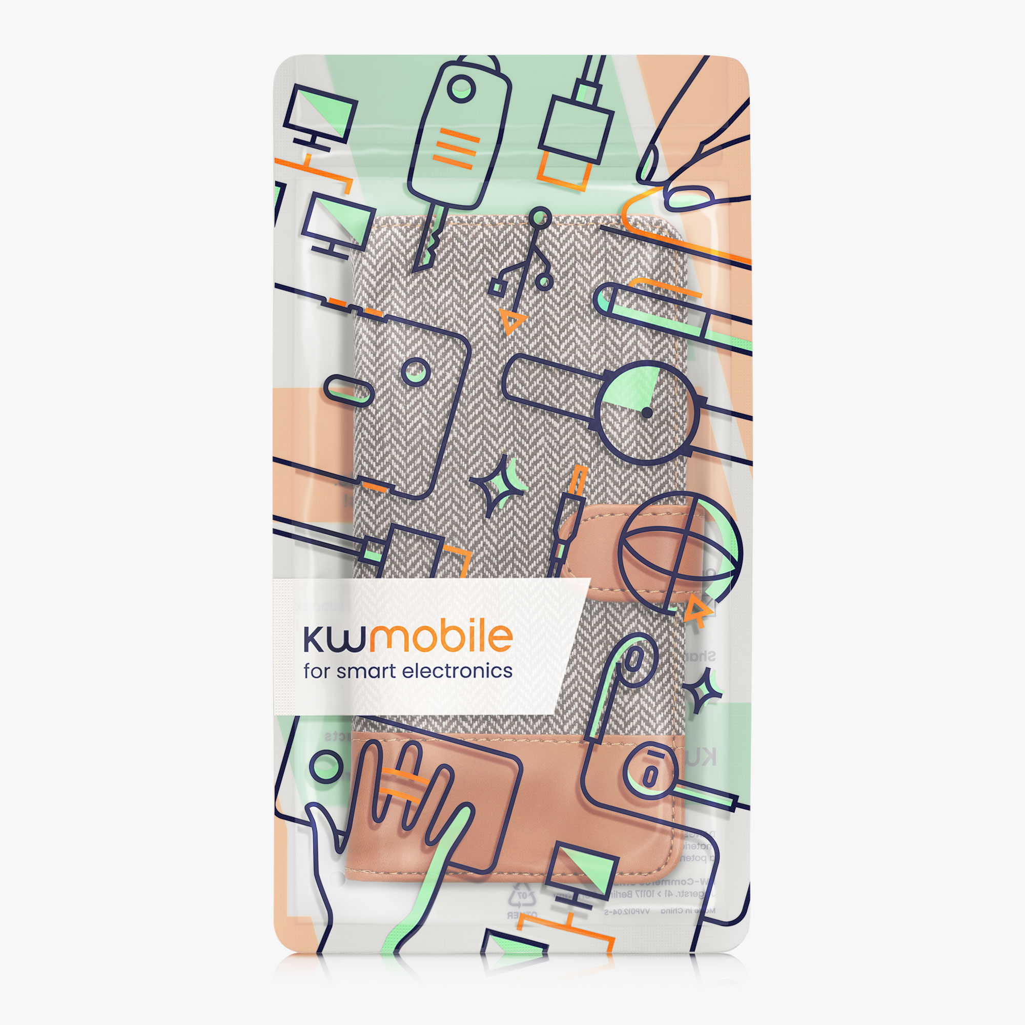 Wallet kryt Xiaomi Redmi Note 14 Pro+ 5G peněženka textil + umělá kwmobile