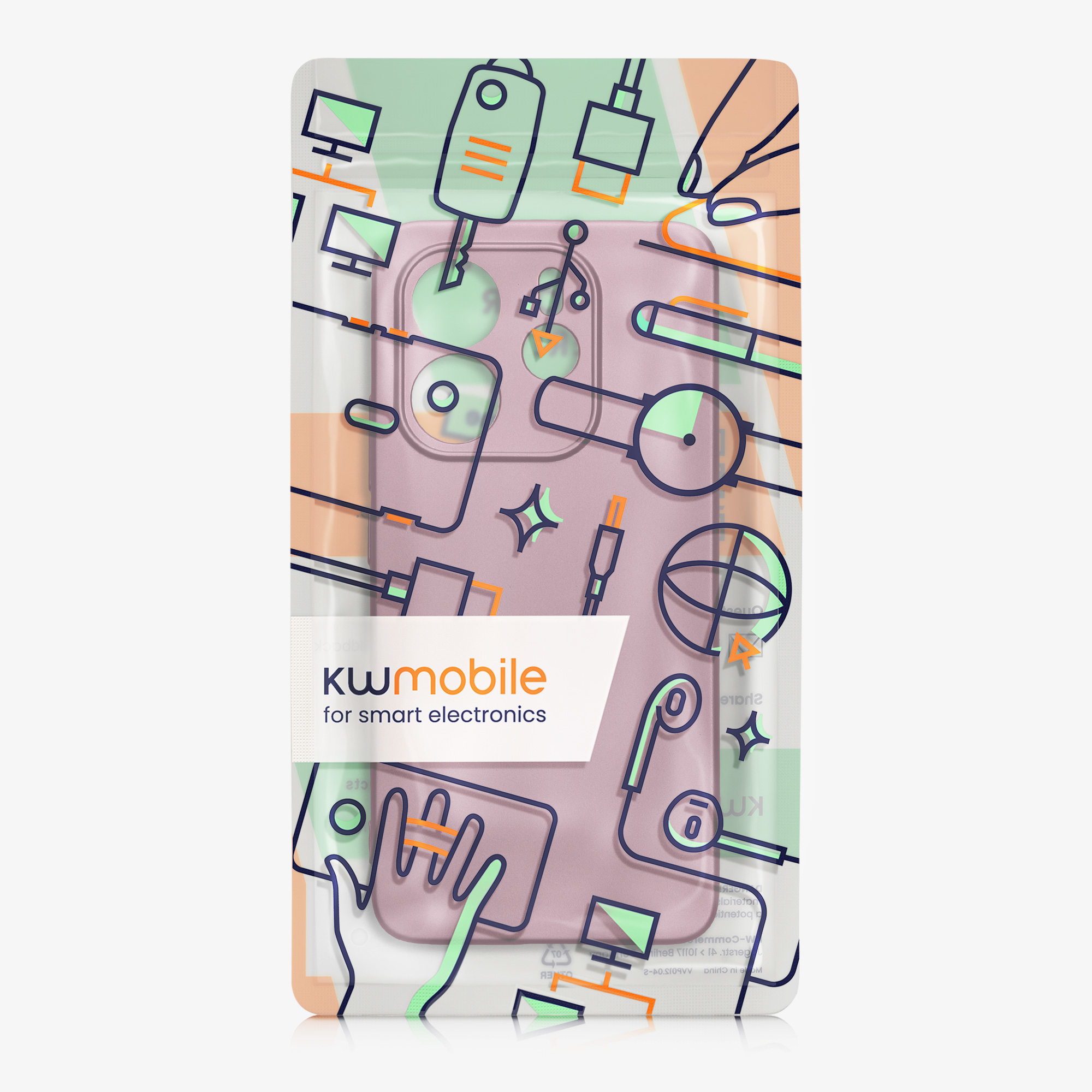 Kryt Xiaomi Redmi Note 14 4G (Not for 5G) metalický TPU levandulová kwmobile