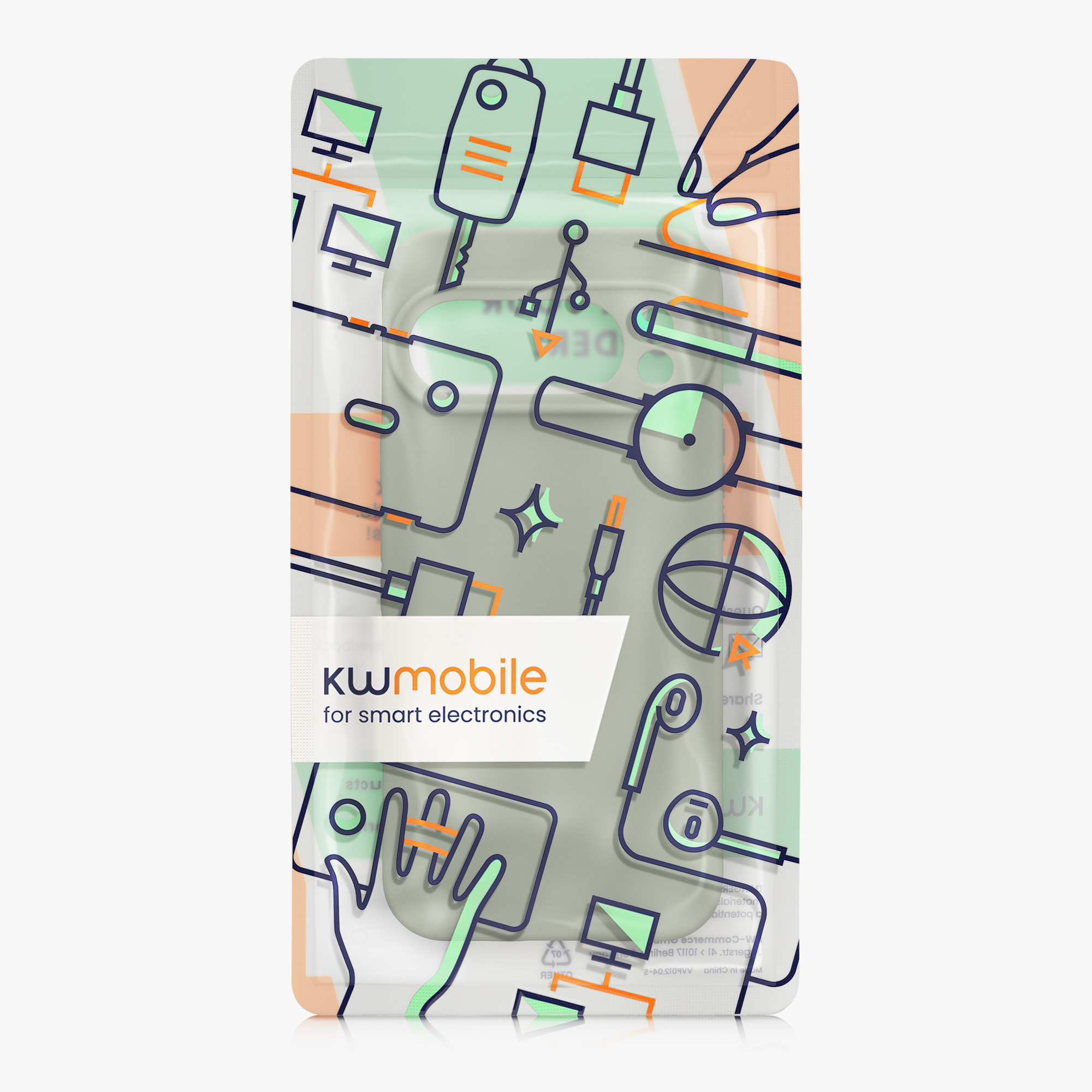 Silikonový kryt kwmobile pro Google Pixel 10 Pro - šedozelená