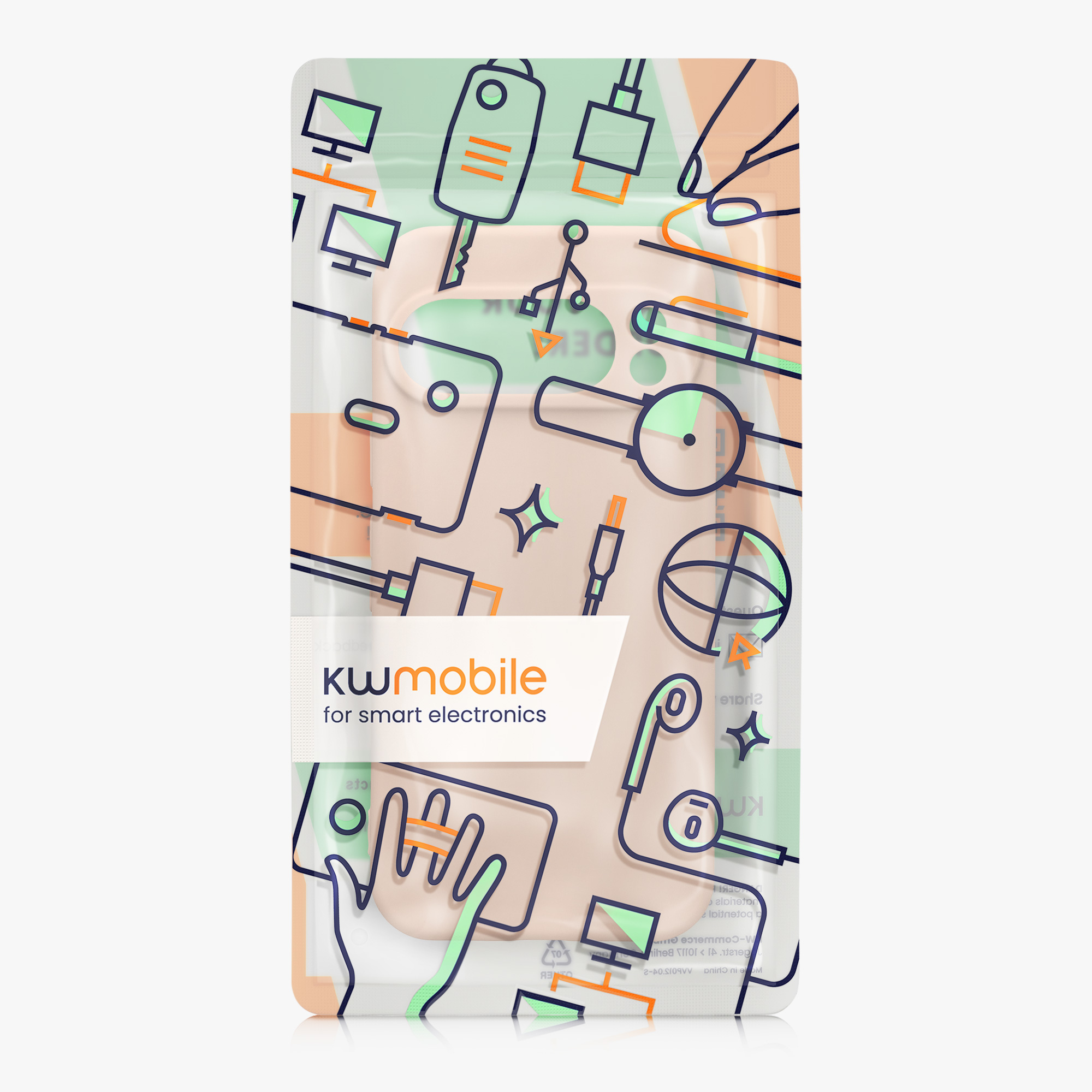 Silikonový kryt kwmobile pro Google Pixel 10 Pro - krémová Coconut Swirl