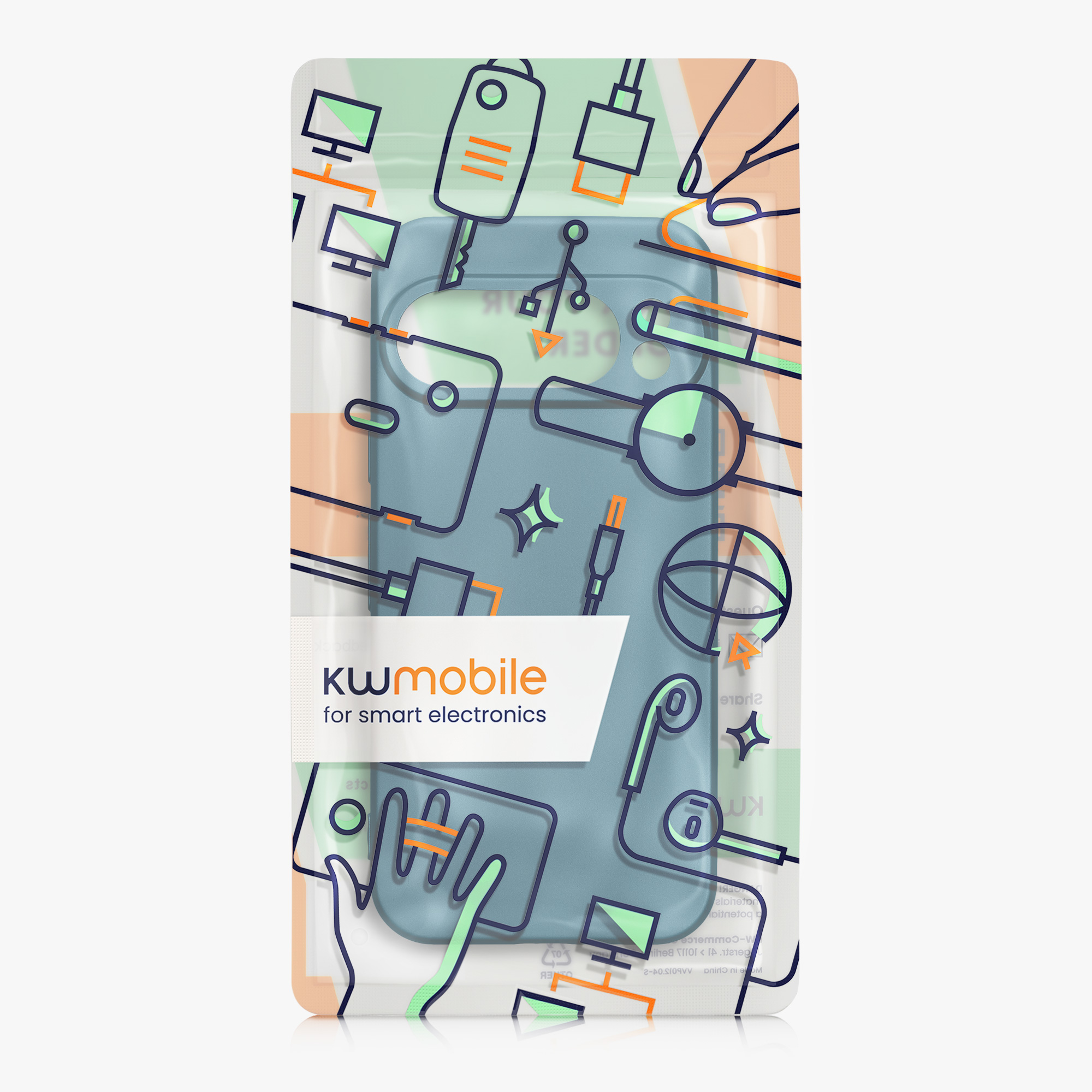 Silikonový kryt kwmobile pro Google Pixel 10 Pro - metalická karibská modrá