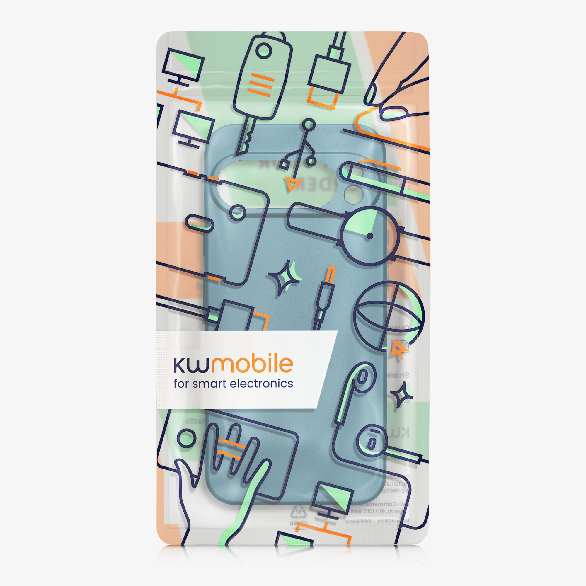 Silikonový kryt kwmobile pro Google Pixel 10 Pro XL - metalická karibská modrá