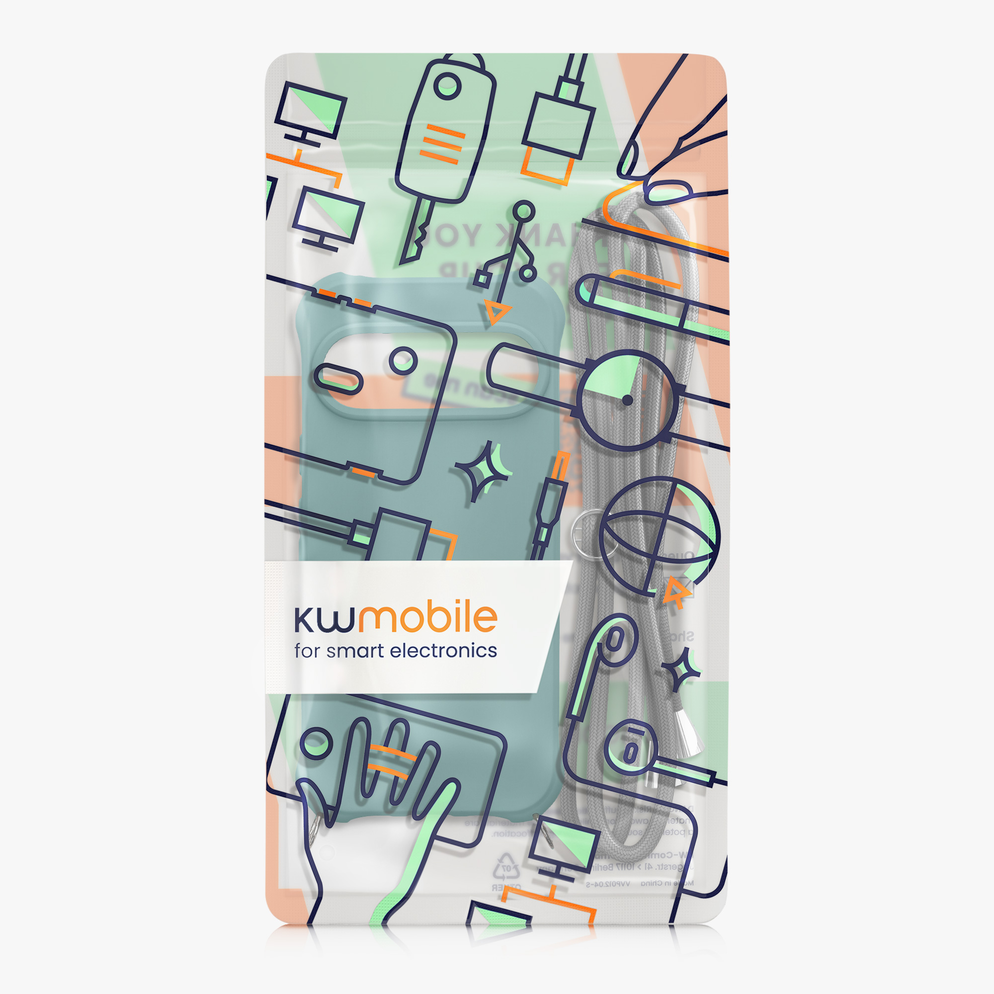 Crossbody pouzdro na mobil Google Pixel 10 / Pixel 10 Pro kwmobile - petrolejová