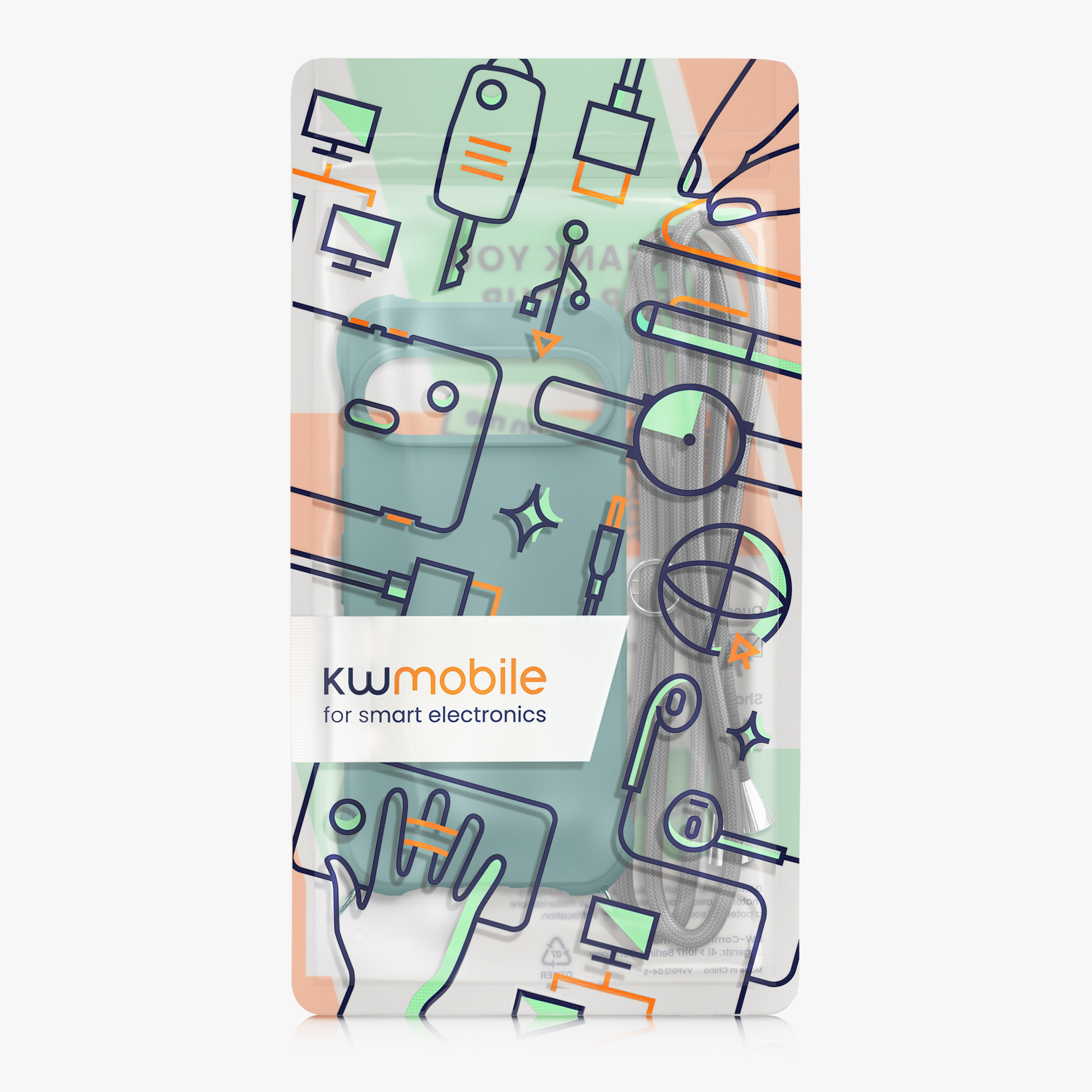 Crossbody kryt kwmobile pro Google Pixel 10 Pro XL - petrolejová
