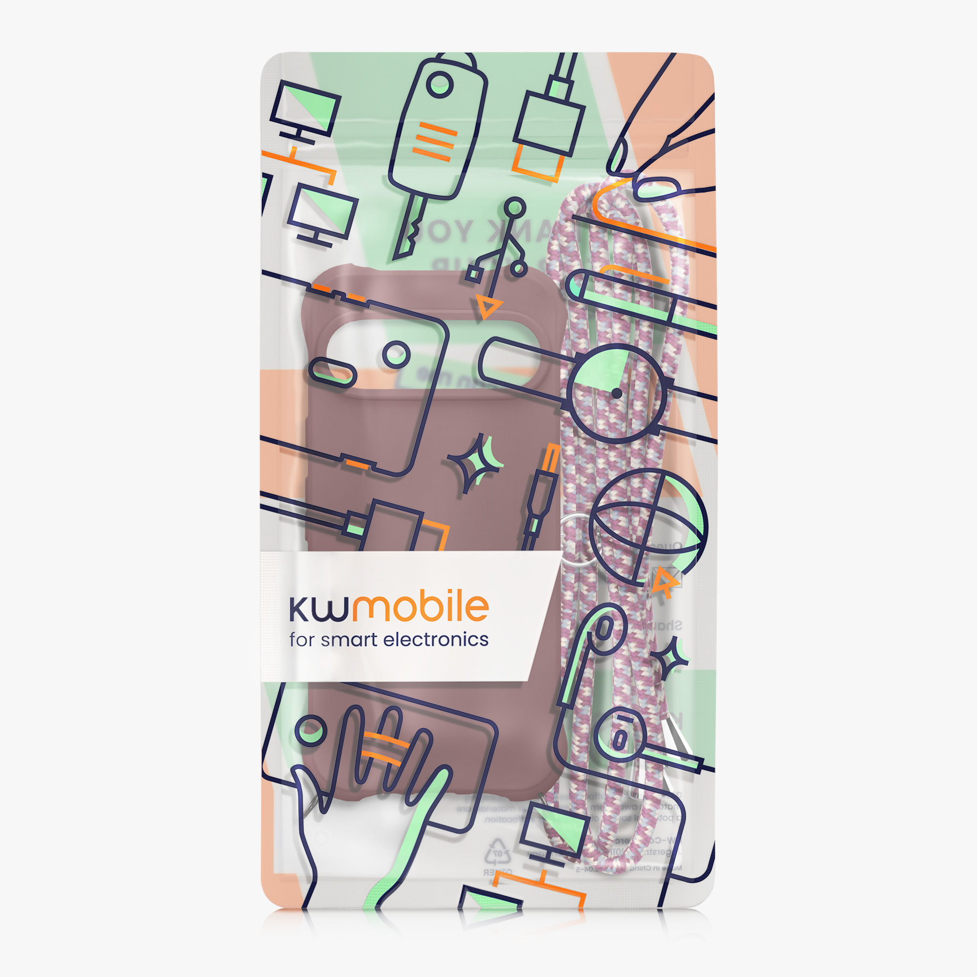 Crossbody kryt kwmobile pro Google Pixel 10 Pro XL - bordó fialová
