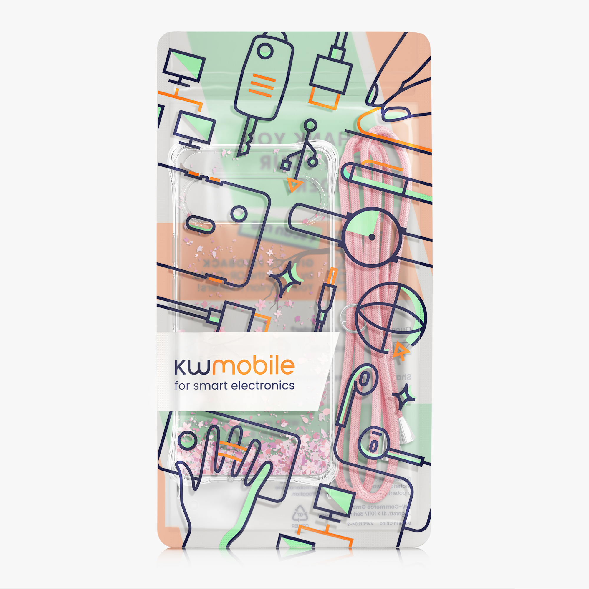 Crossbody kryt kwmobile pro Google Pixel 10 Pro XL - transparentní