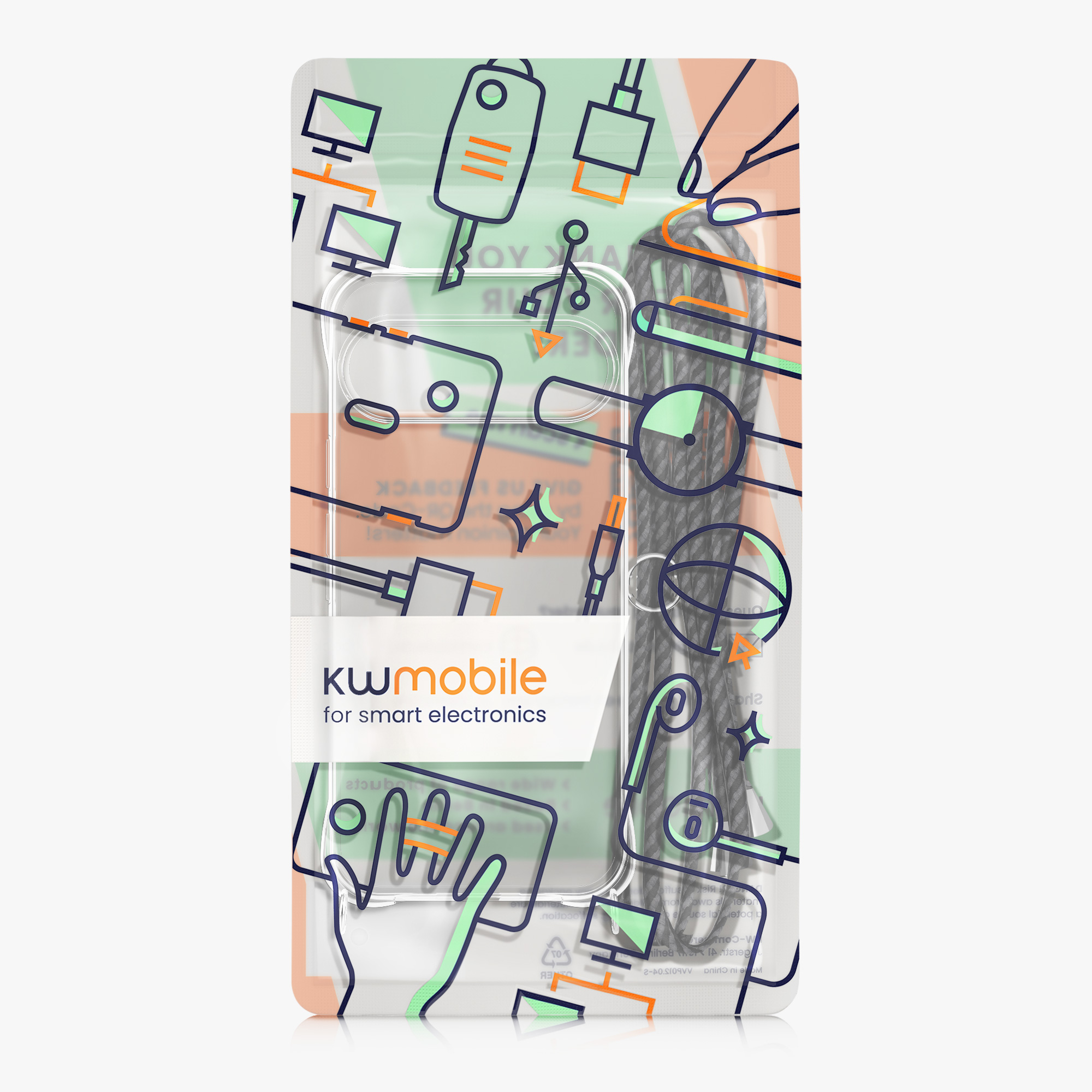 Crossbody kryt kwmobile pro Google Pixel 10 Pro XL - transparentní