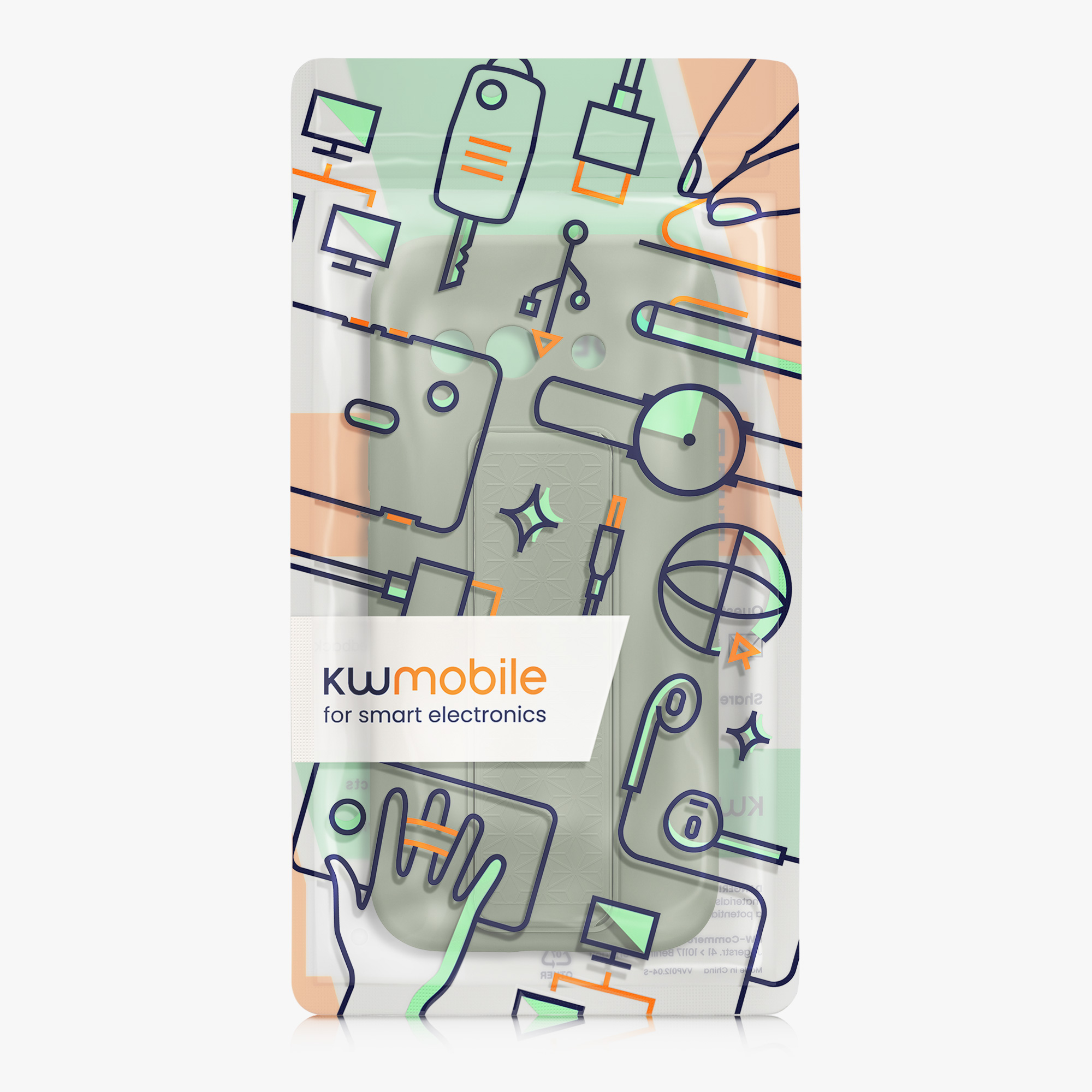Silikonový kryt kwmobile pro Google Pixel 9a - šedozelená