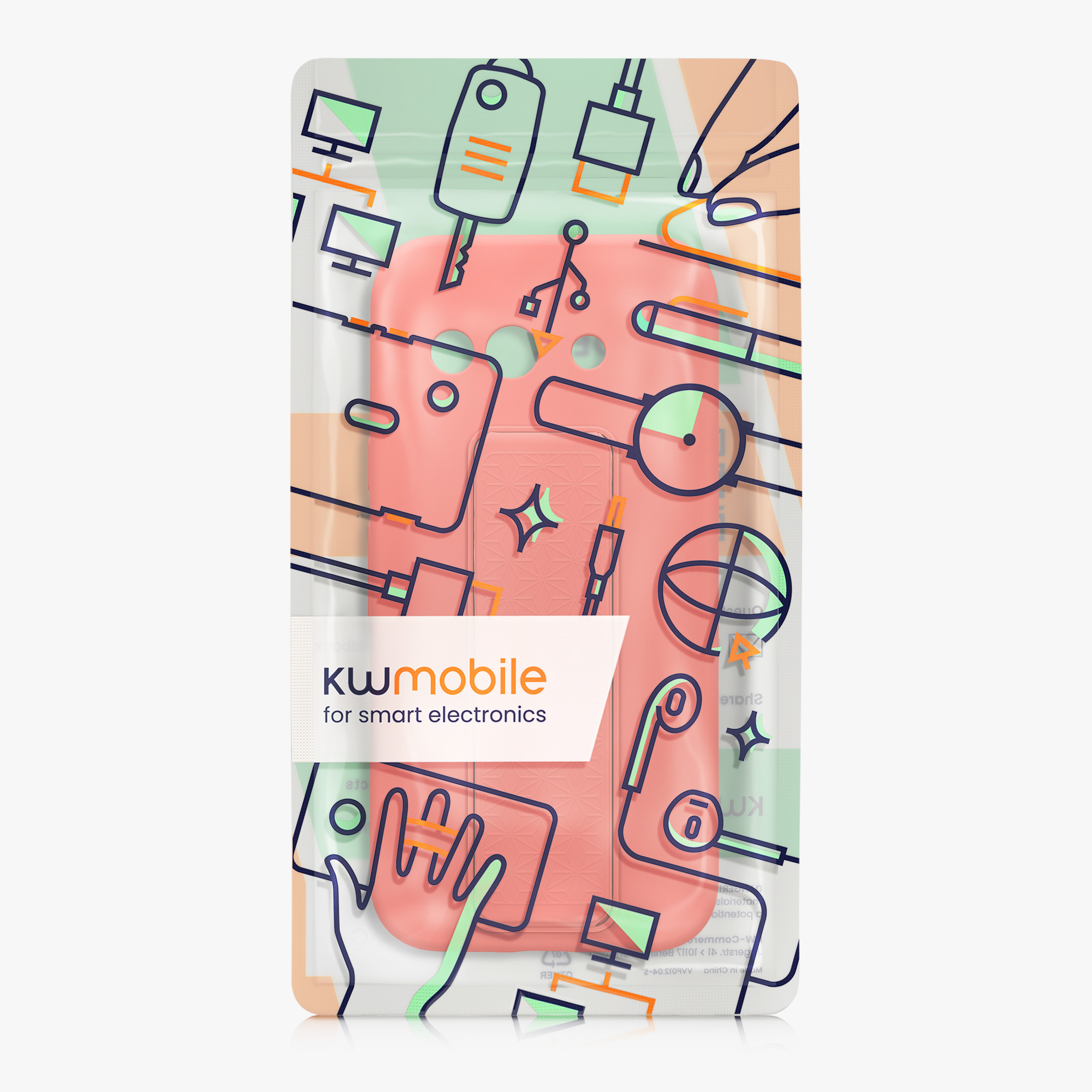 Silikonový kryt kwmobile pro Google Pixel 9a - korálová