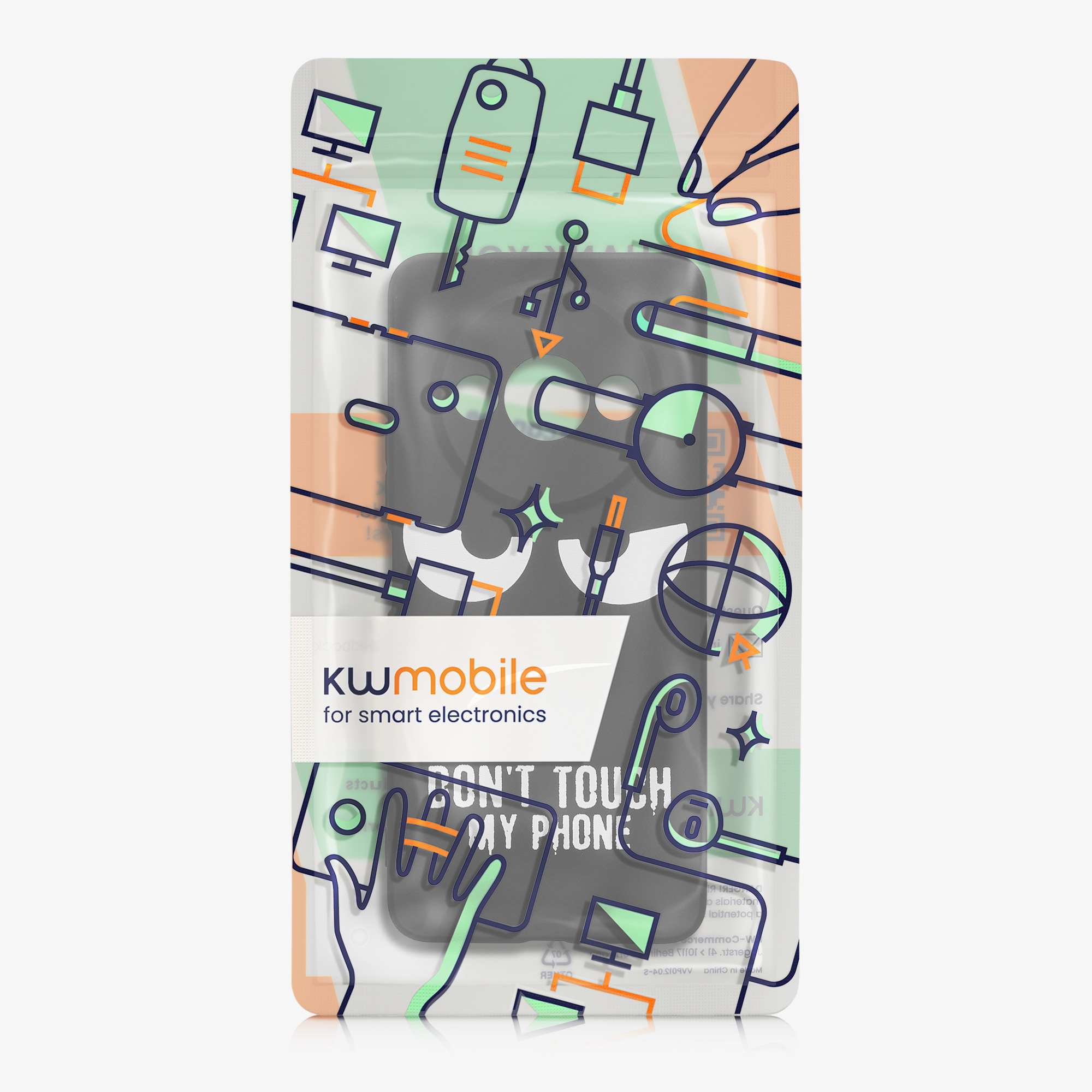 Kryt Xiaomi Redmi A3 Don't Touch TPU bílá/černá kwmobile