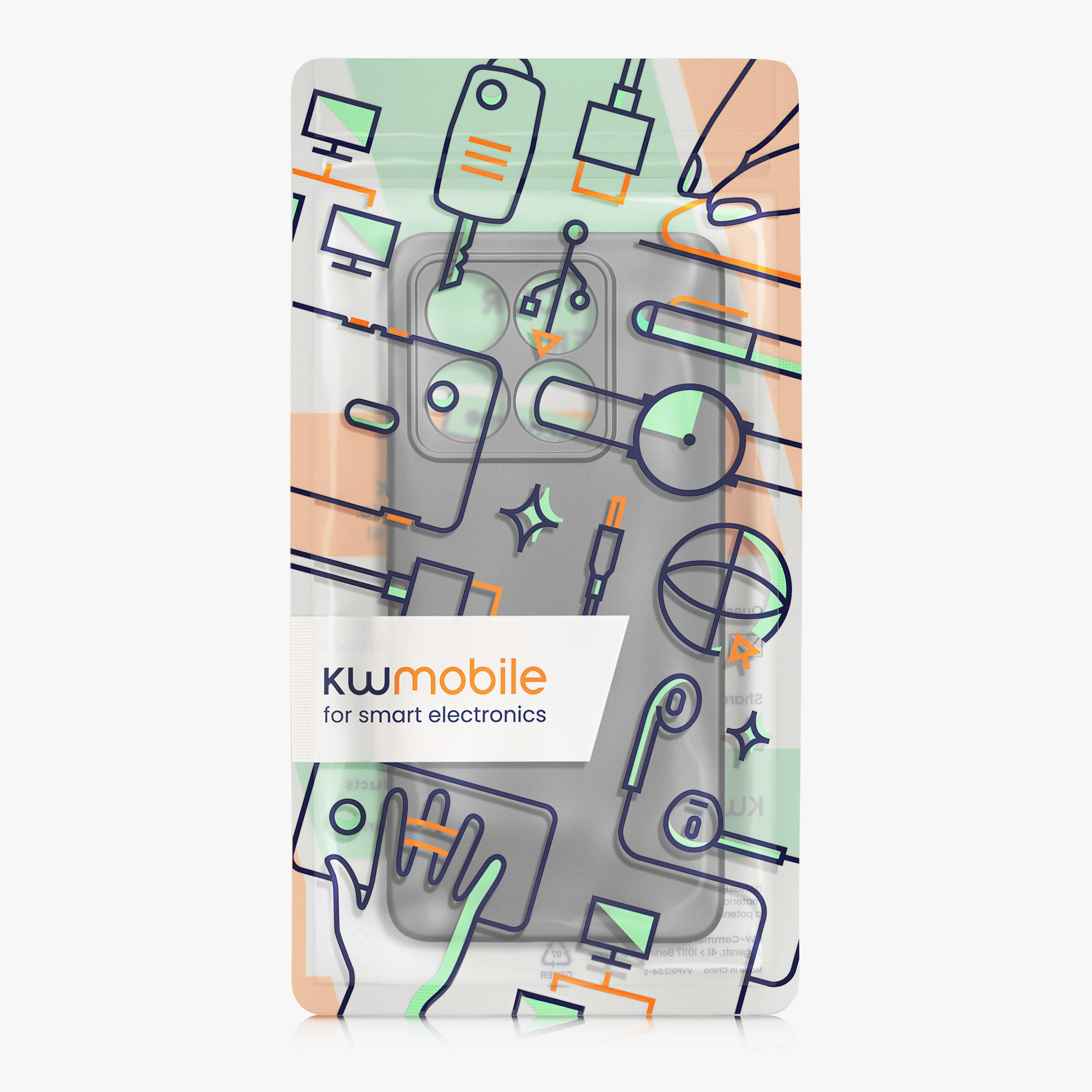 Kryt na mobil Xiaomi 14T kwmobile Metallic TPU metalická šedá