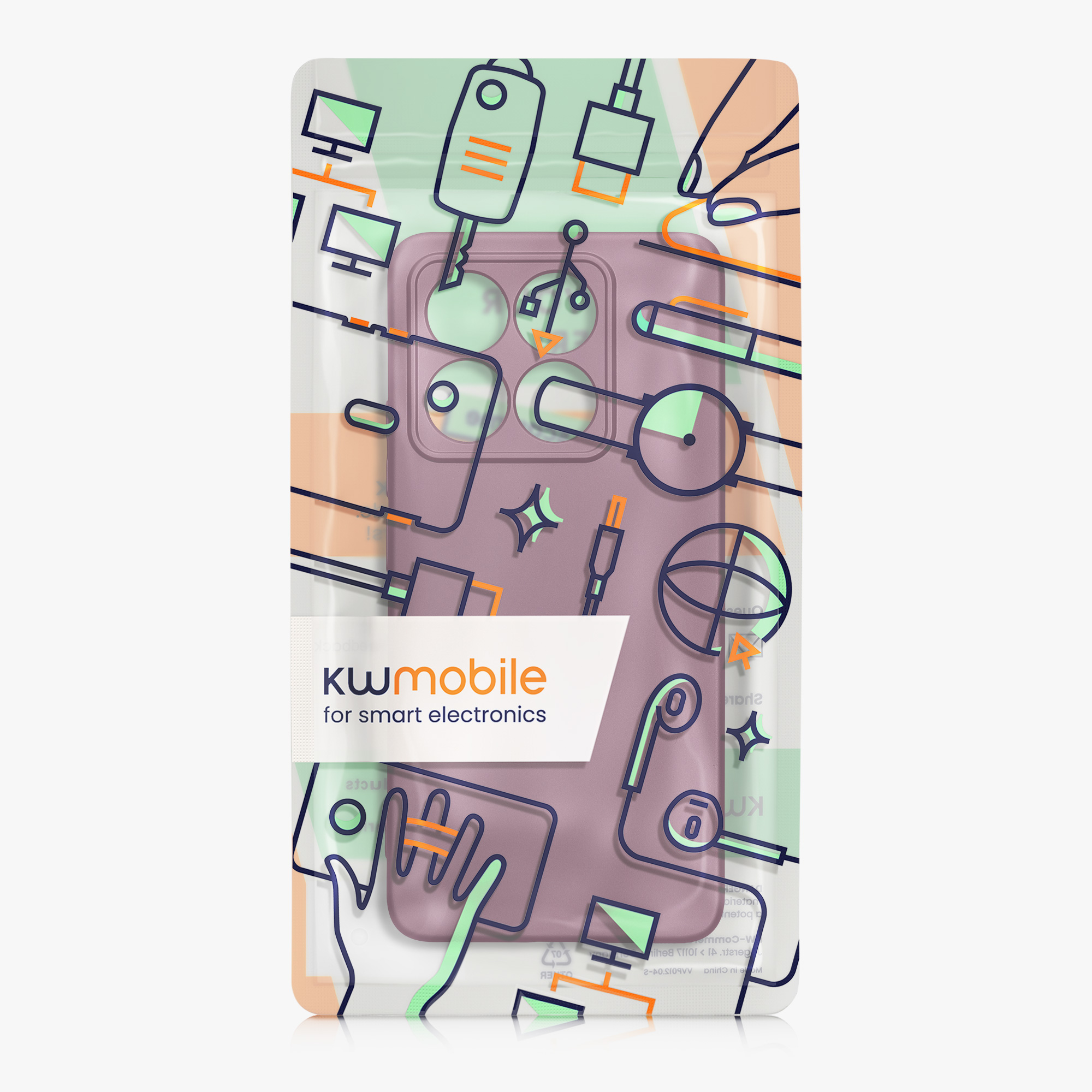 Kryt na mobil Xiaomi 14T kwmobile Metallic TPU metalická levandulová