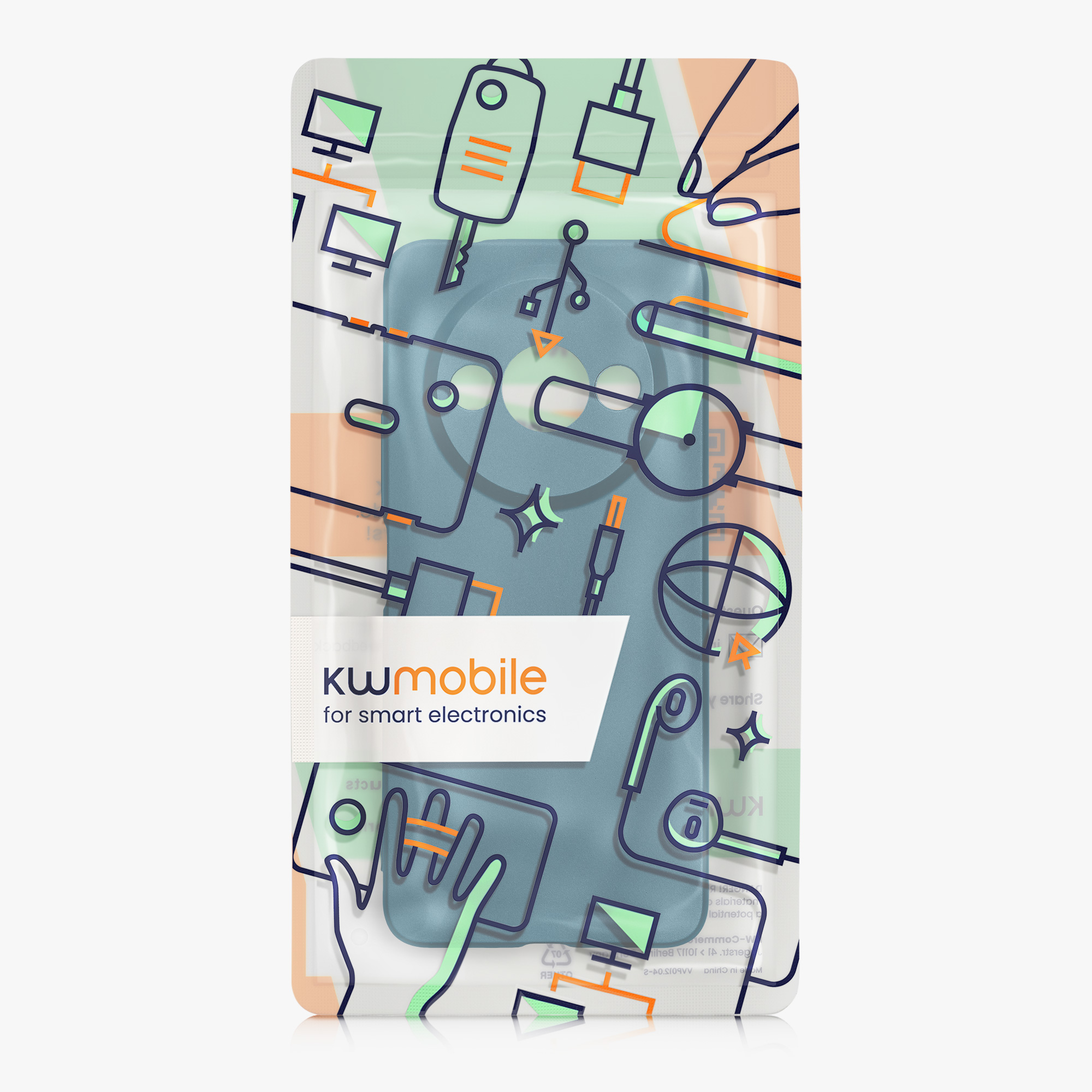 Kryt Xiaomi Redmi A3 metalický TPU metalická karibská modrá kwmobile