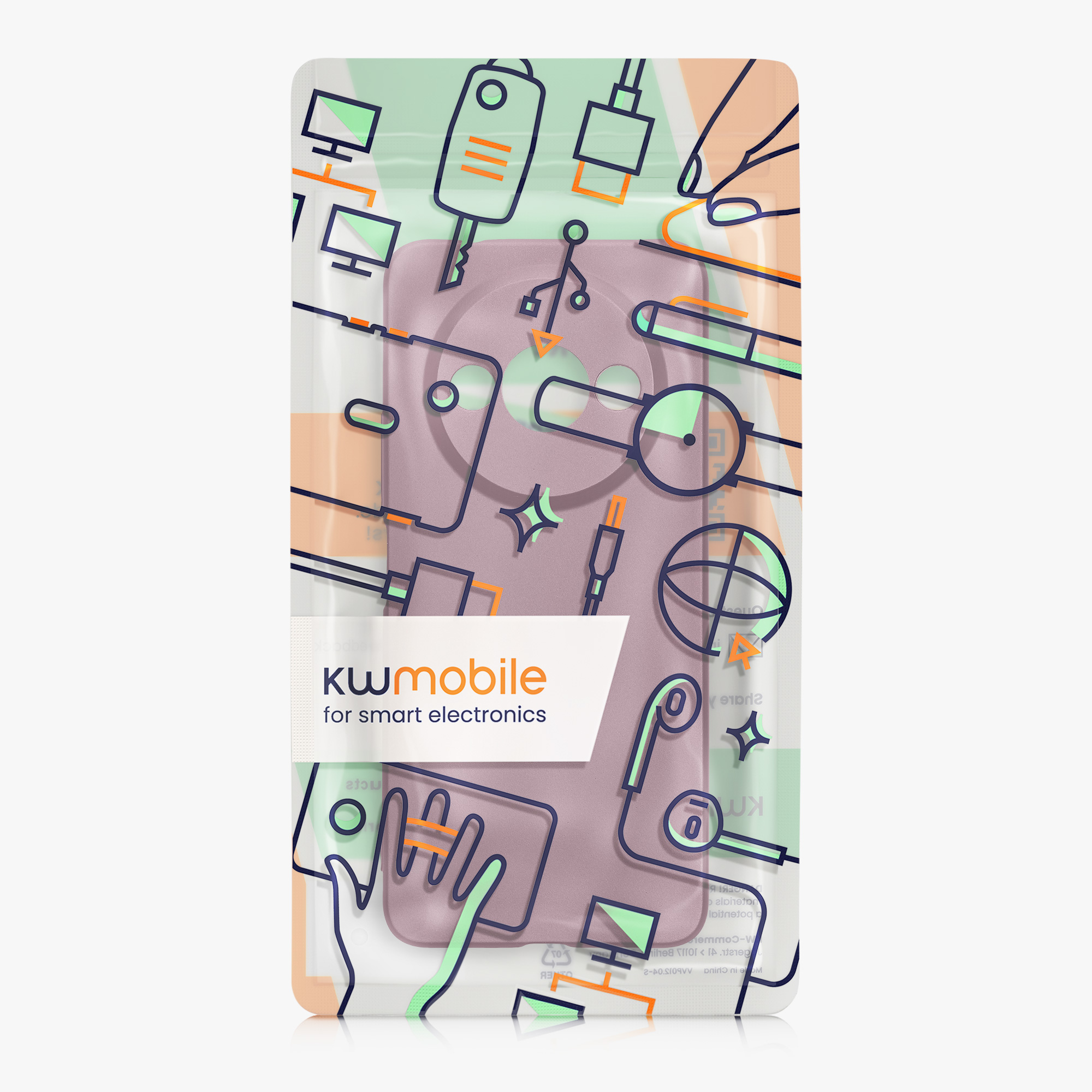 Kryt Xiaomi Redmi A3 metalický TPU levandulová kwmobile