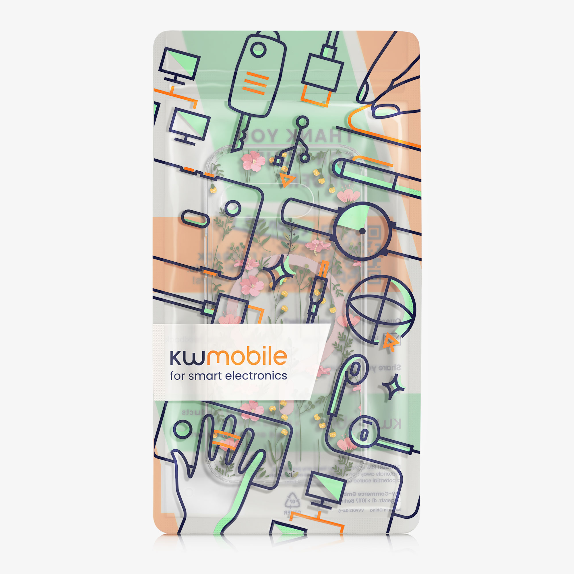 MagSafe kryt kwmobile pro Google Pixel 9a - gentle wildflowers
