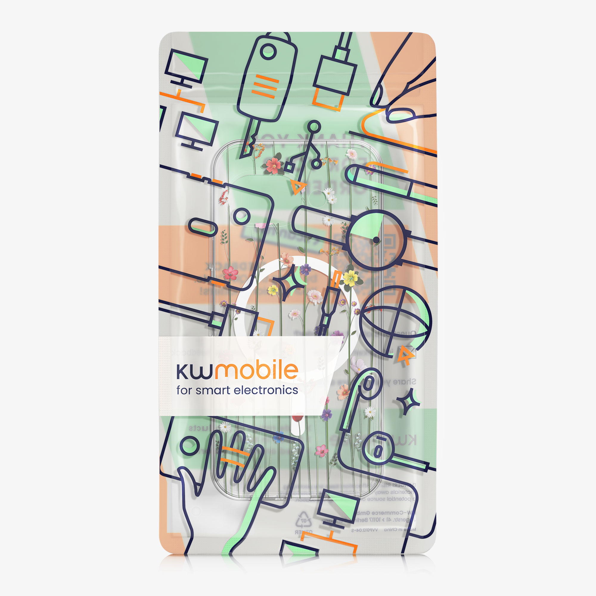 MagSafe kryt kwmobile pro Google Pixel 9a - wildflower vines