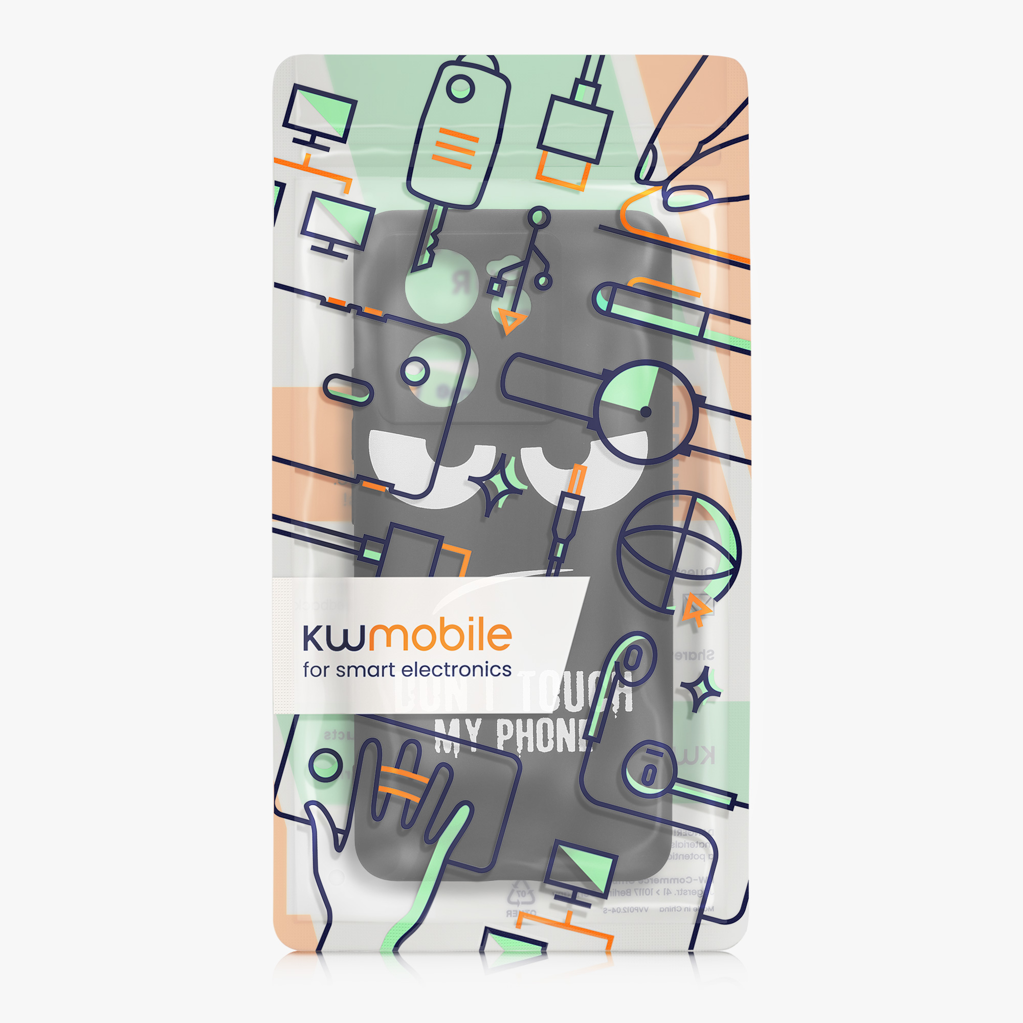 Kryt na mobil Xiaomi 13T / 13T Pro kwmobile Nesahej na můj telefon bílá / černá