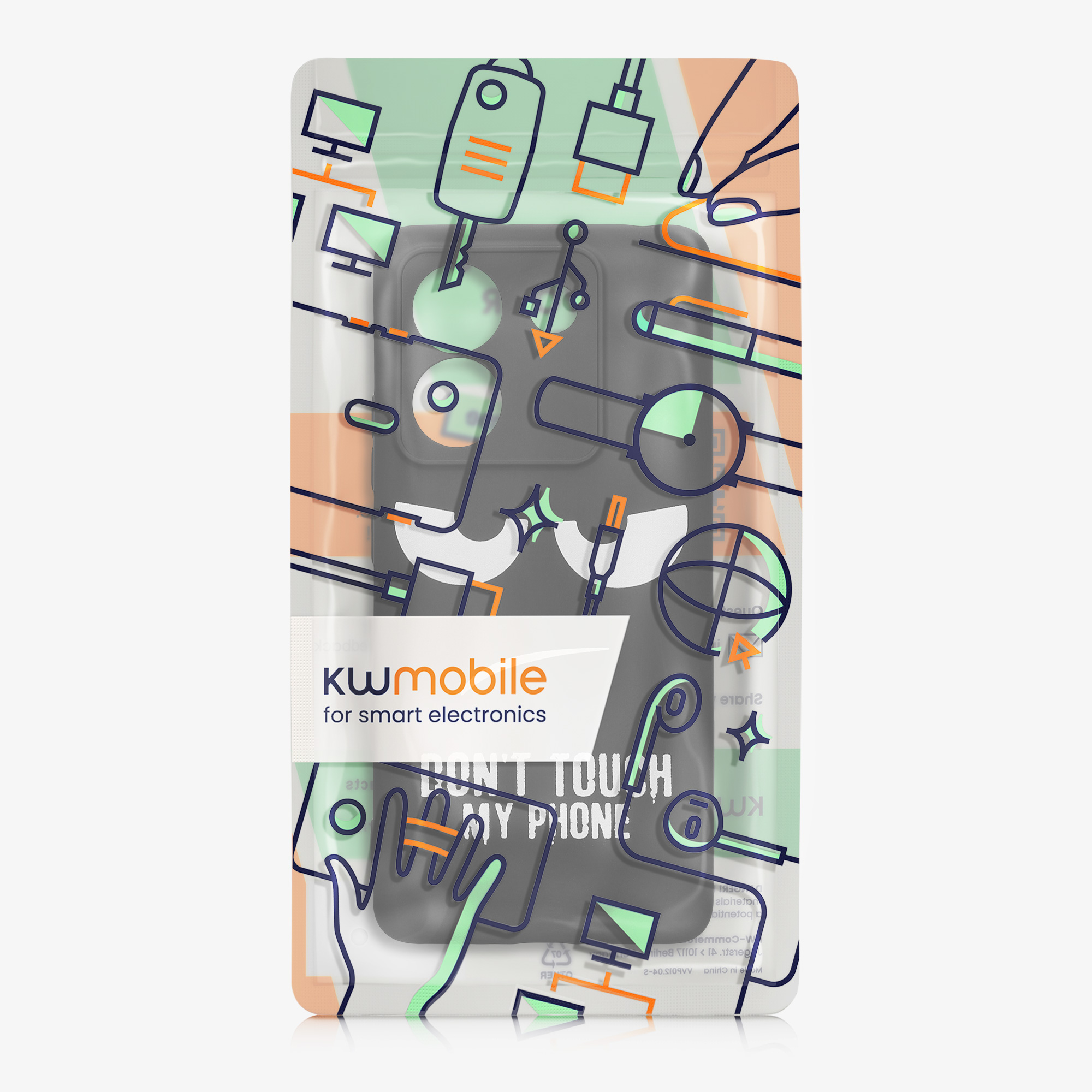Kryt Xiaomi Poco M7 pro 5G Don't Touch TPU bílá/černá kwmobile