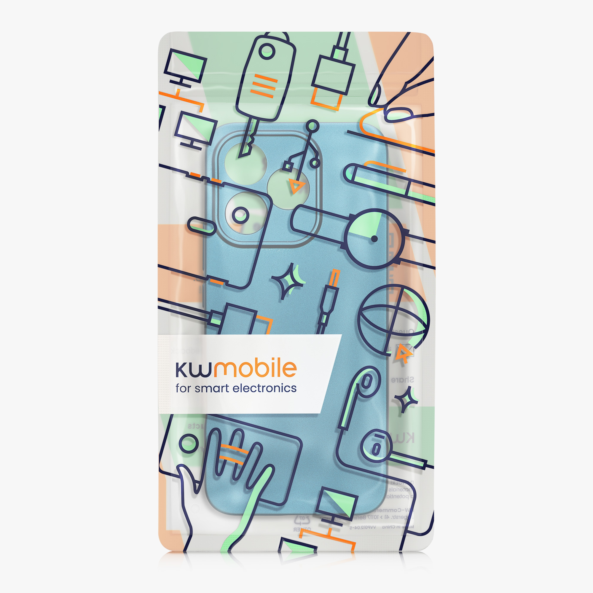 Kryt na mobil HONOR 400 Lite kwmobile TPU metalický metalická karibská modrá