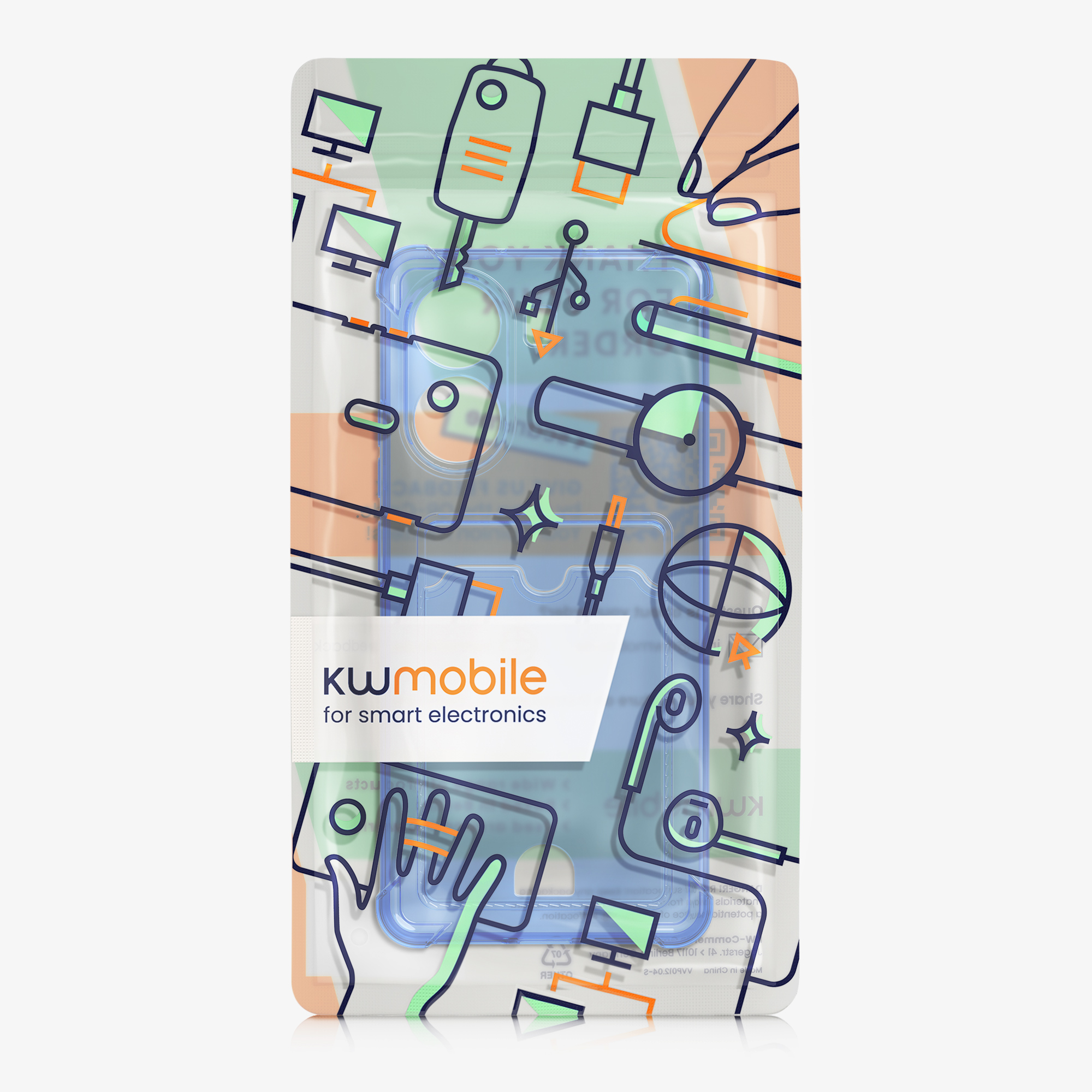 Kryt Xiaomi Poco X7 Pro 5G přihrádka karta TPU modrá kwmobile