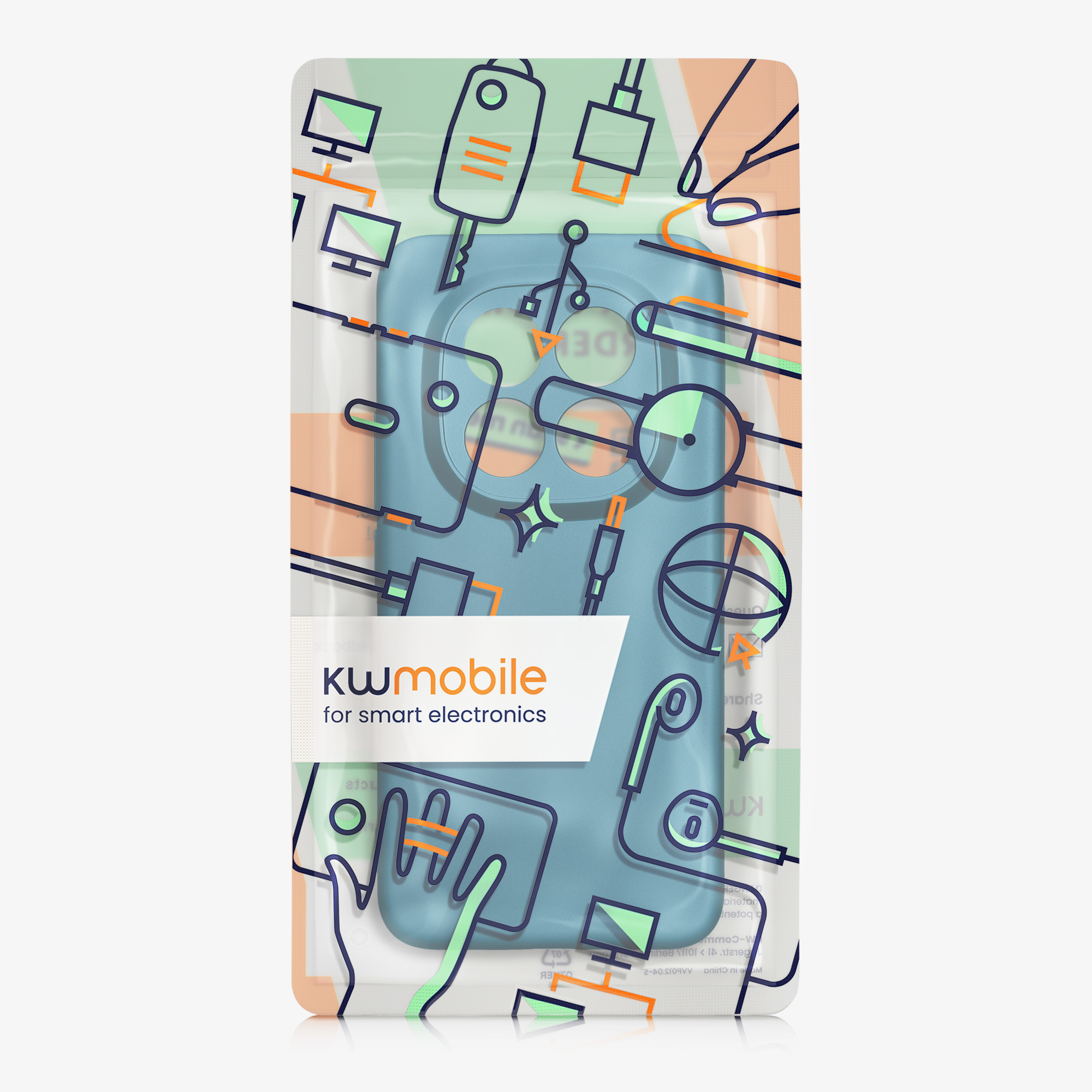 Metalický TPU kryt kwmobile pro Xiaomi Redmi Note 15 Pro+ 5G / Poco M8 Pro 5G - metalická karibská modrá